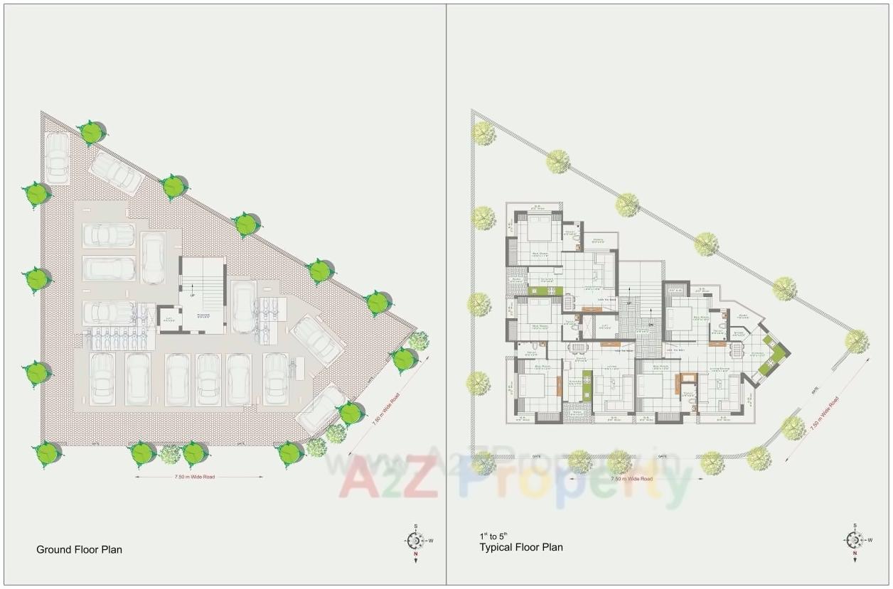 Layout of real estate project Siddhi Palace located at Mavdi, Rajkot, Gujarat