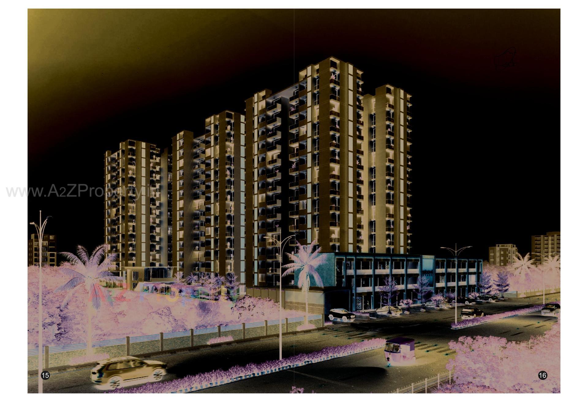 3D Elevation of real estate project Siddhi Space located at Mavdi, Rajkot, Gujarat