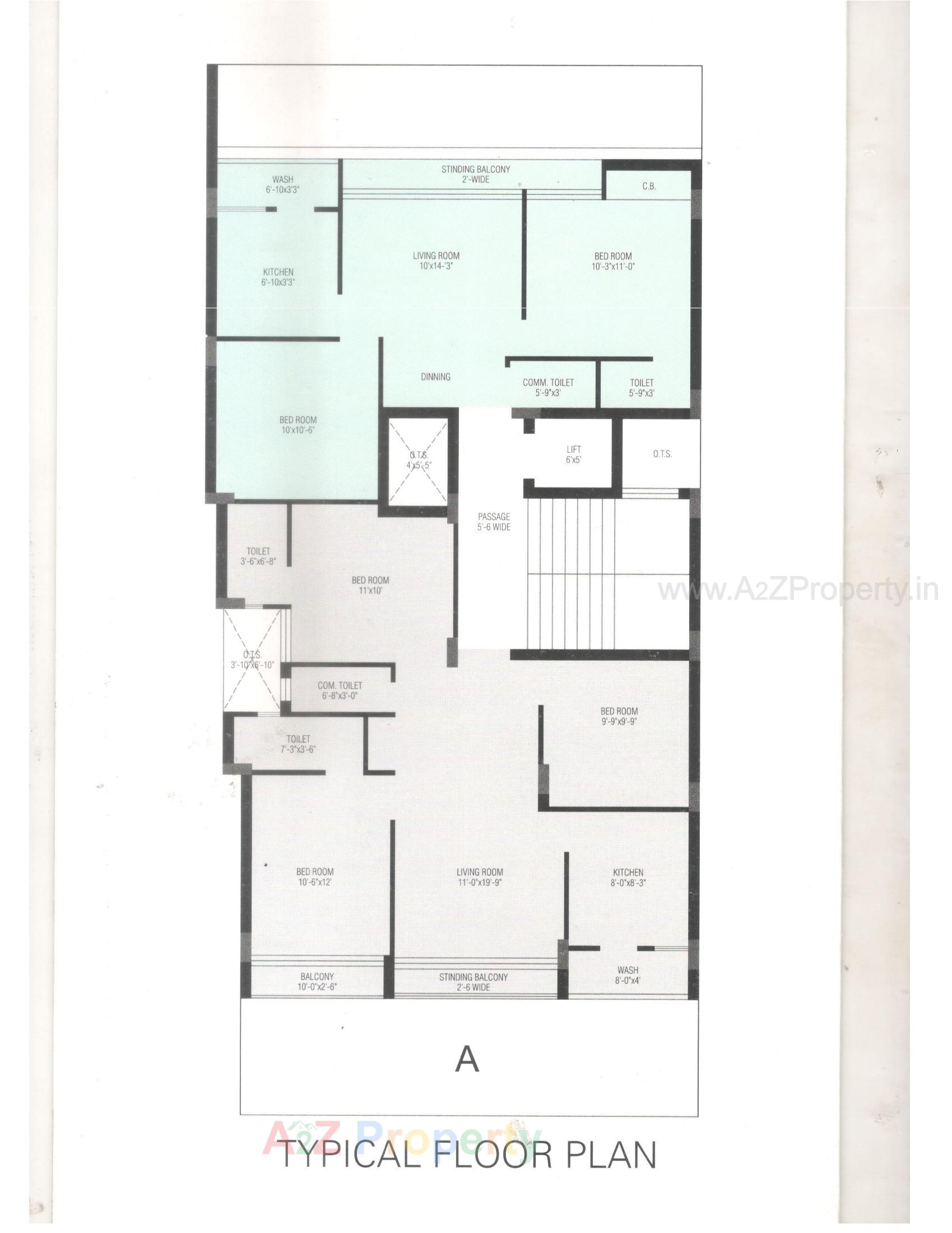 Layout of real estate project Siddhivinayak Residency located at Rajkot, Rajkot, Gujarat
