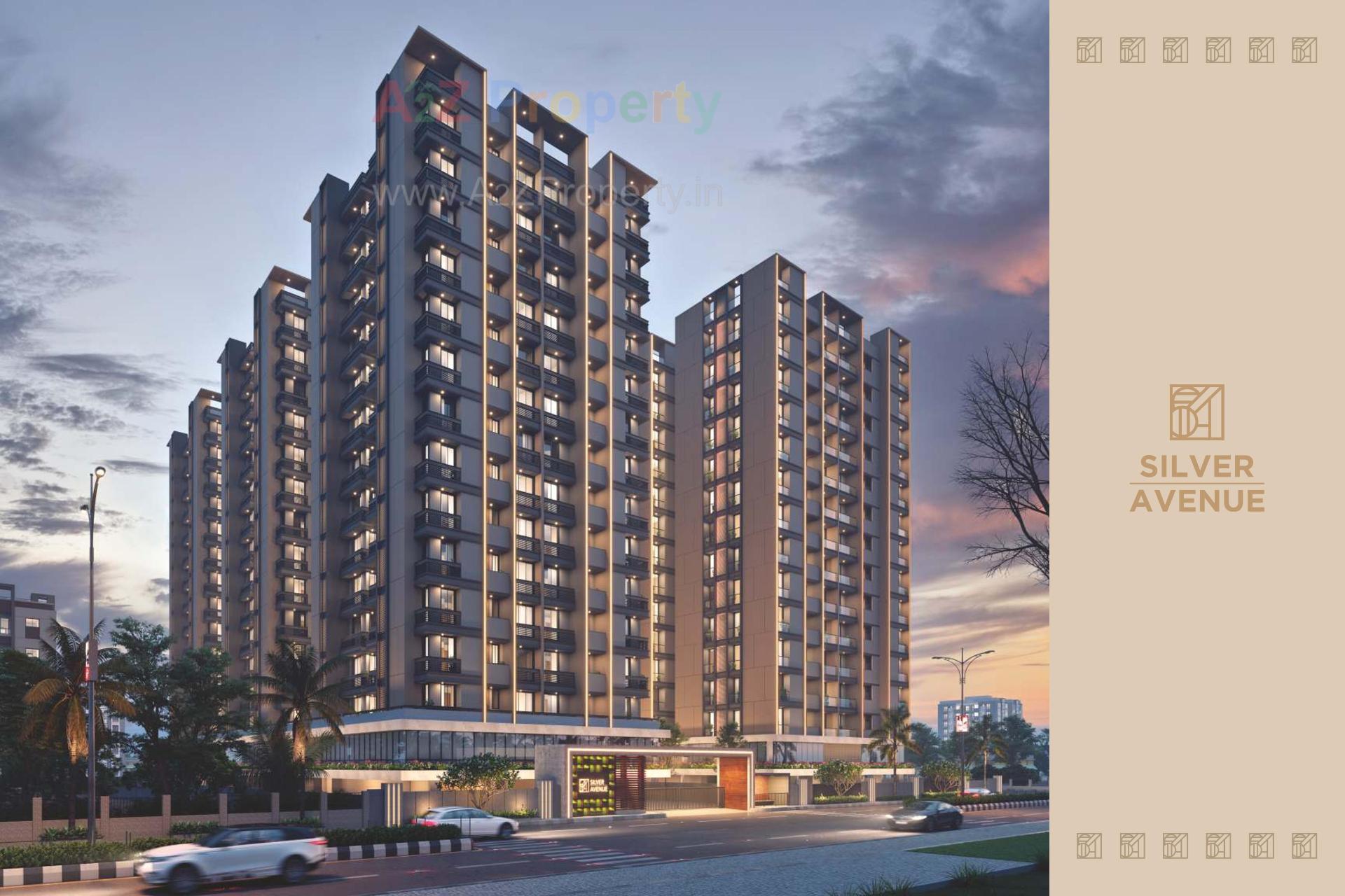 3D Elevation of real estate project Silver Avenue located at Mavdi, Rajkot, Gujarat