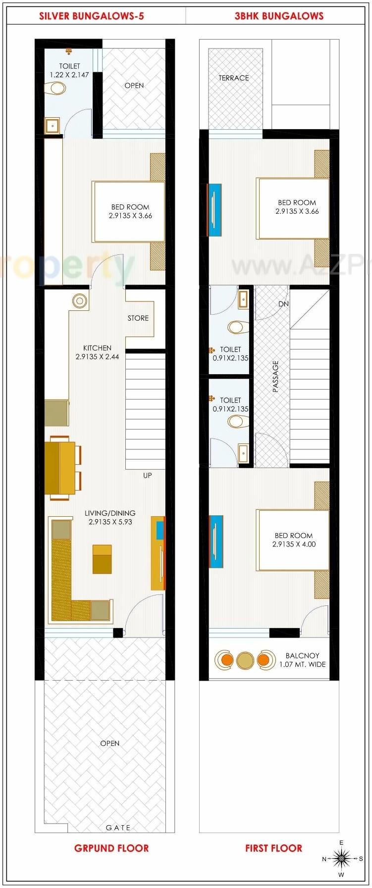 Layout of real estate project Silver Bungalows  () located at Rajkot, Rajkot, Gujarat