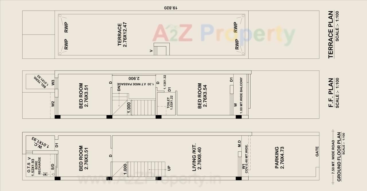 Layout of real estate project Silver Bungalows located at Rajkot, Rajkot, Gujarat
