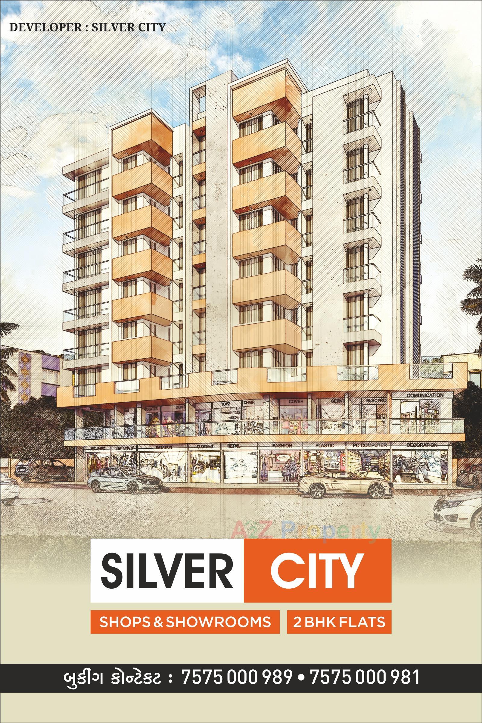 3D Elevation of real estate project Silver City located at Raiya, Rajkot, Gujarat