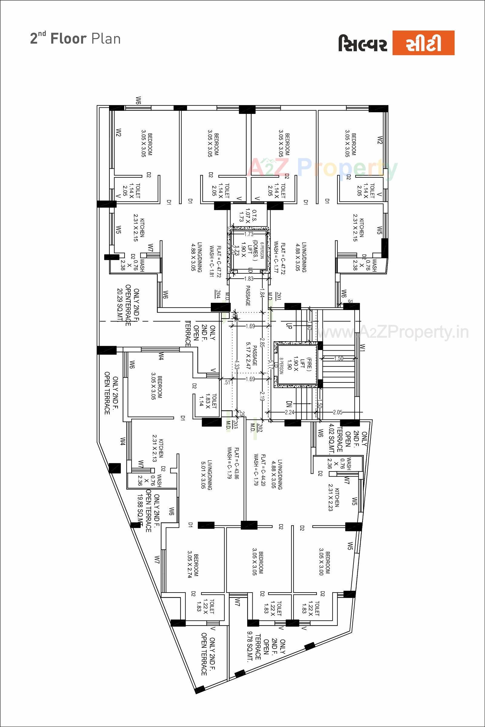Layout of real estate project Silver City located at Raiya, Rajkot, Gujarat