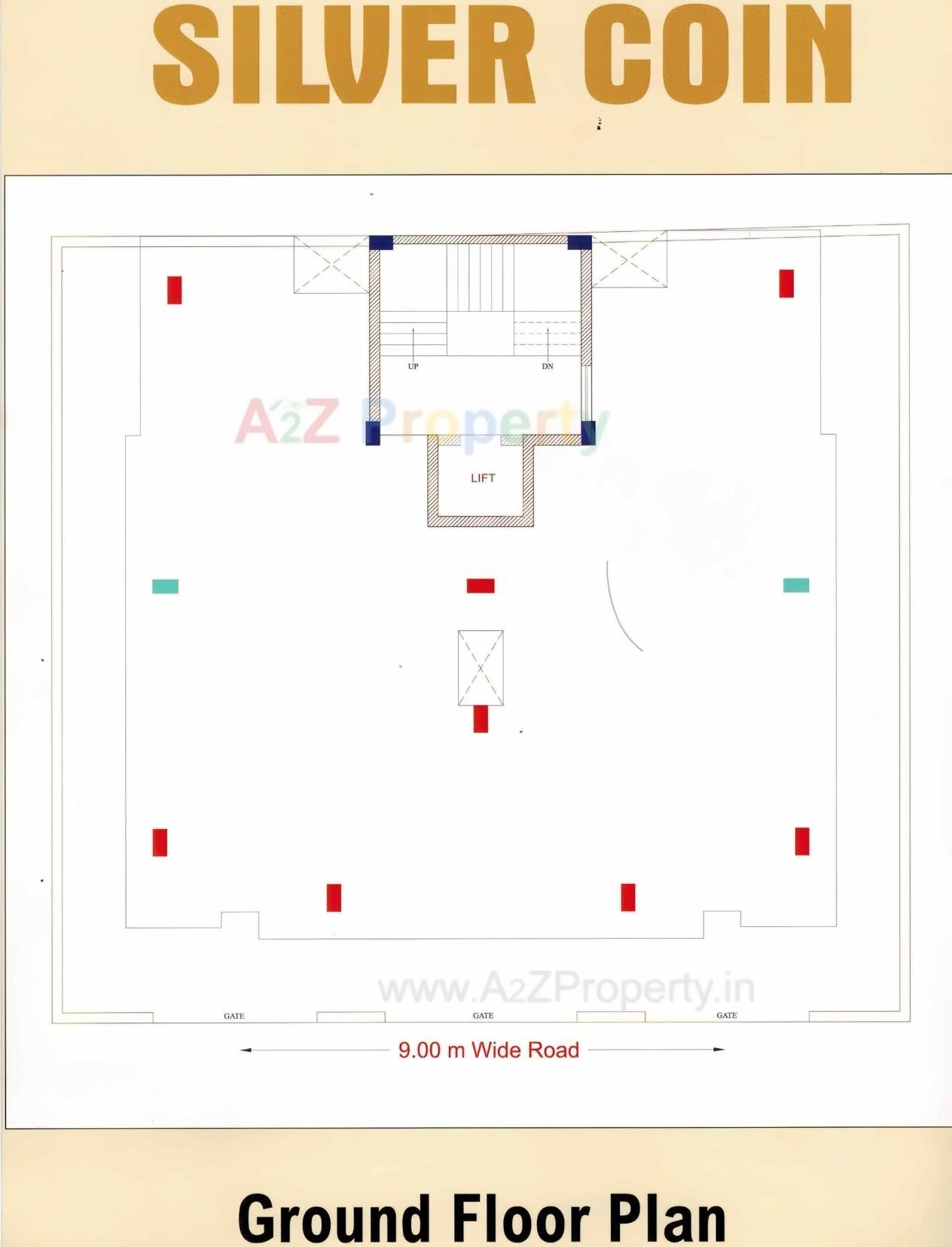 Layout of real estate project Silver Coin located at Mavdi, Rajkot, Gujarat
