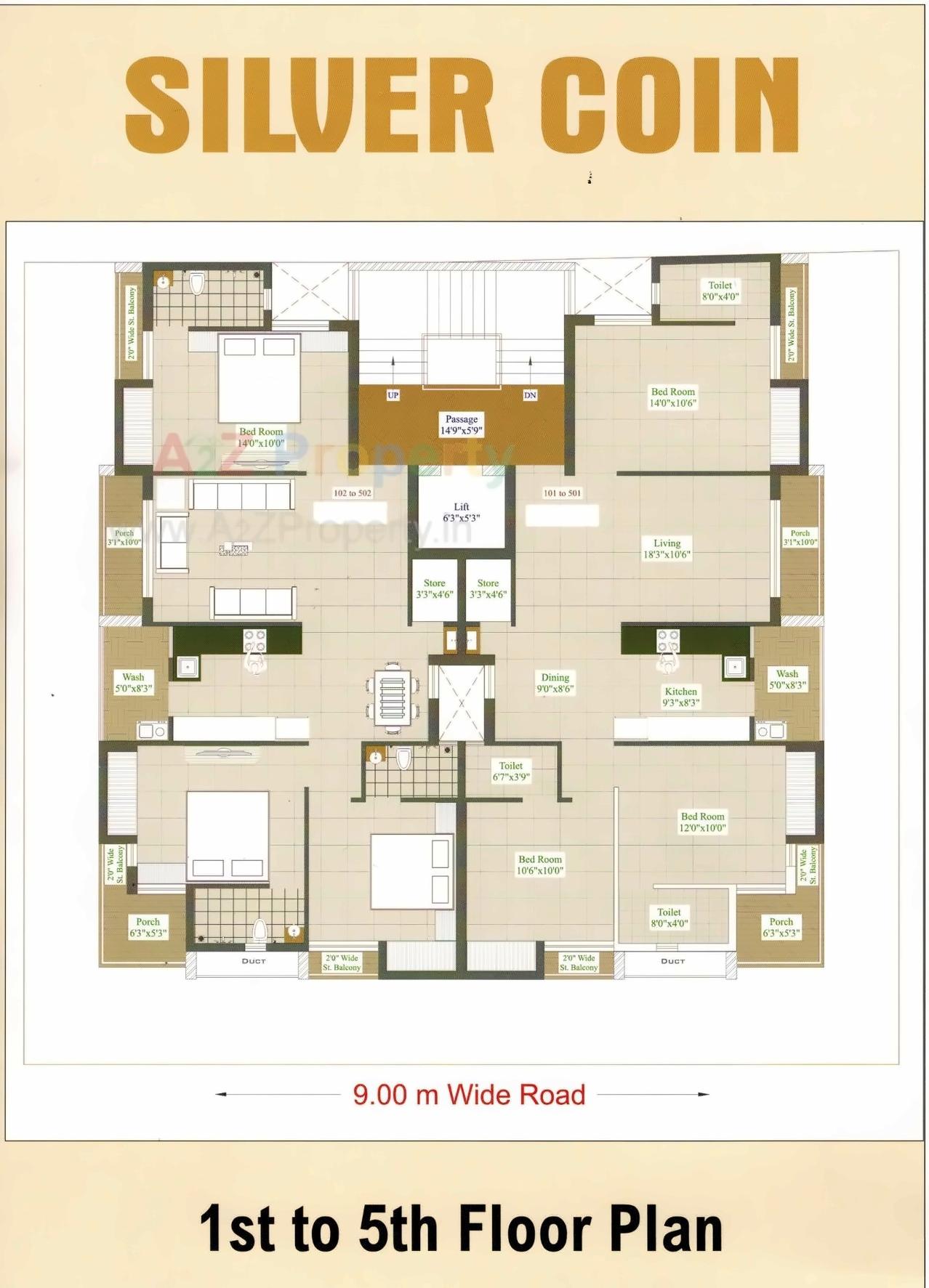 Layout of real estate project Silver Coin located at Mavdi, Rajkot, Gujarat