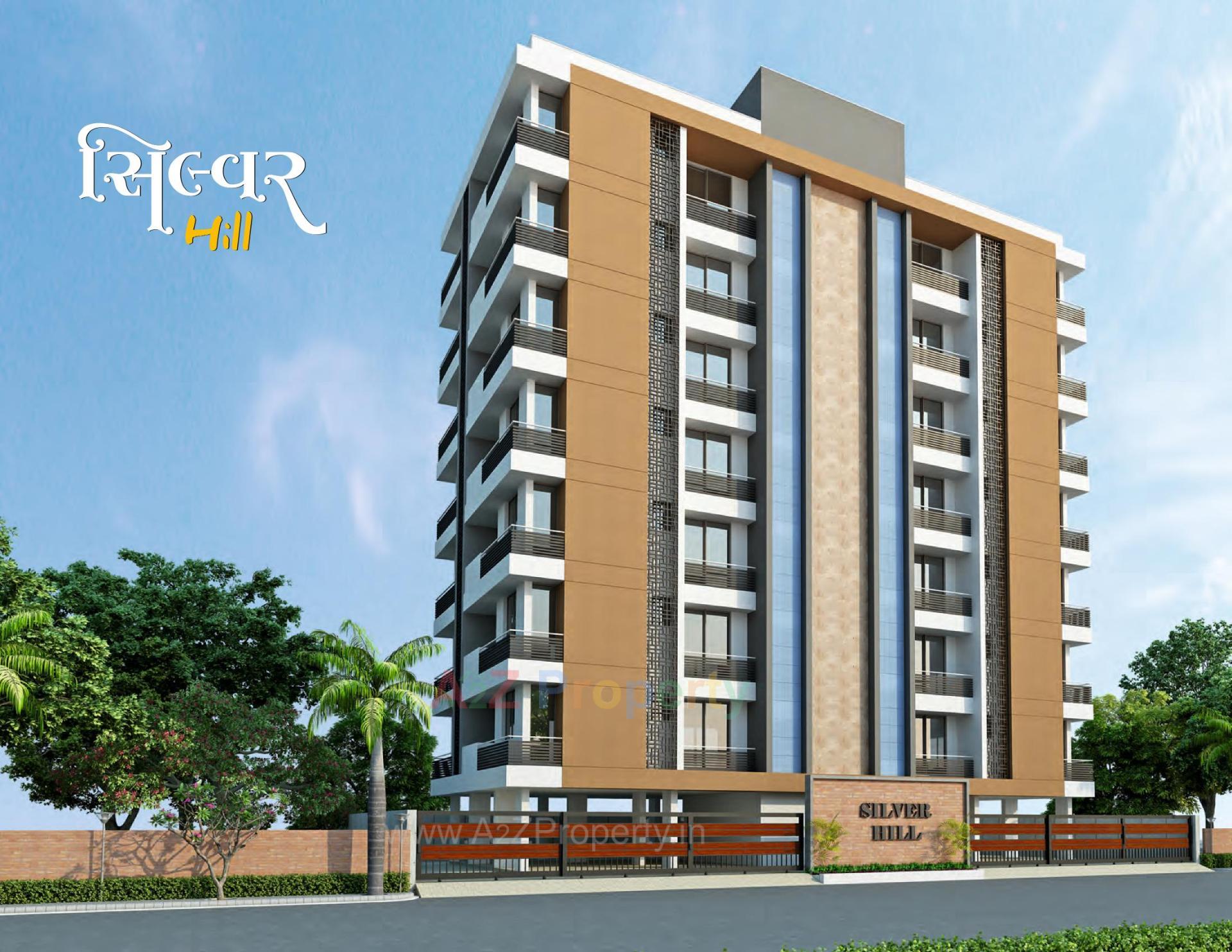 3D Elevation of real estate project Silver Hill located at Raiya, Rajkot, Gujarat