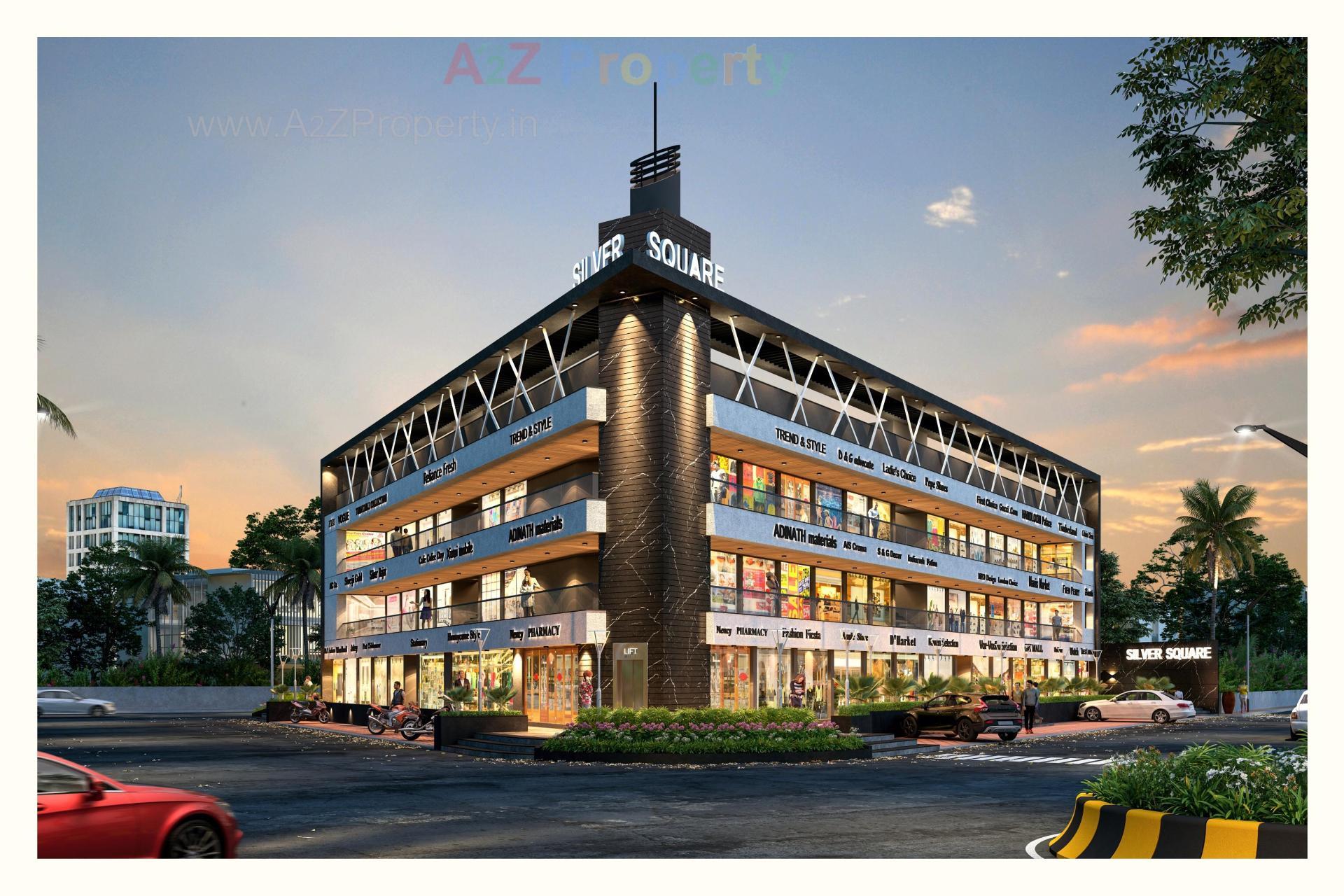 3D Elevation of real estate project Silver Square located at Rajkot, Rajkot, Gujarat