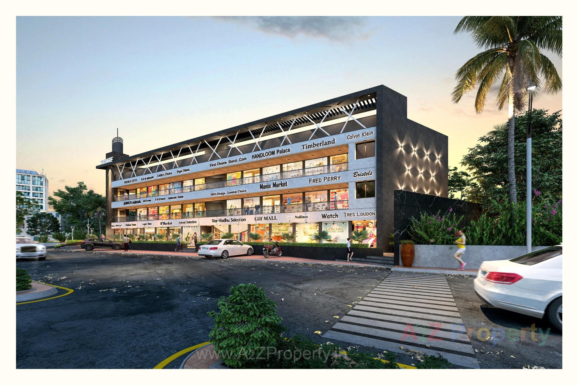 3D Elevation of real estate project Silver Square located at Rajkot, Rajkot, Gujarat