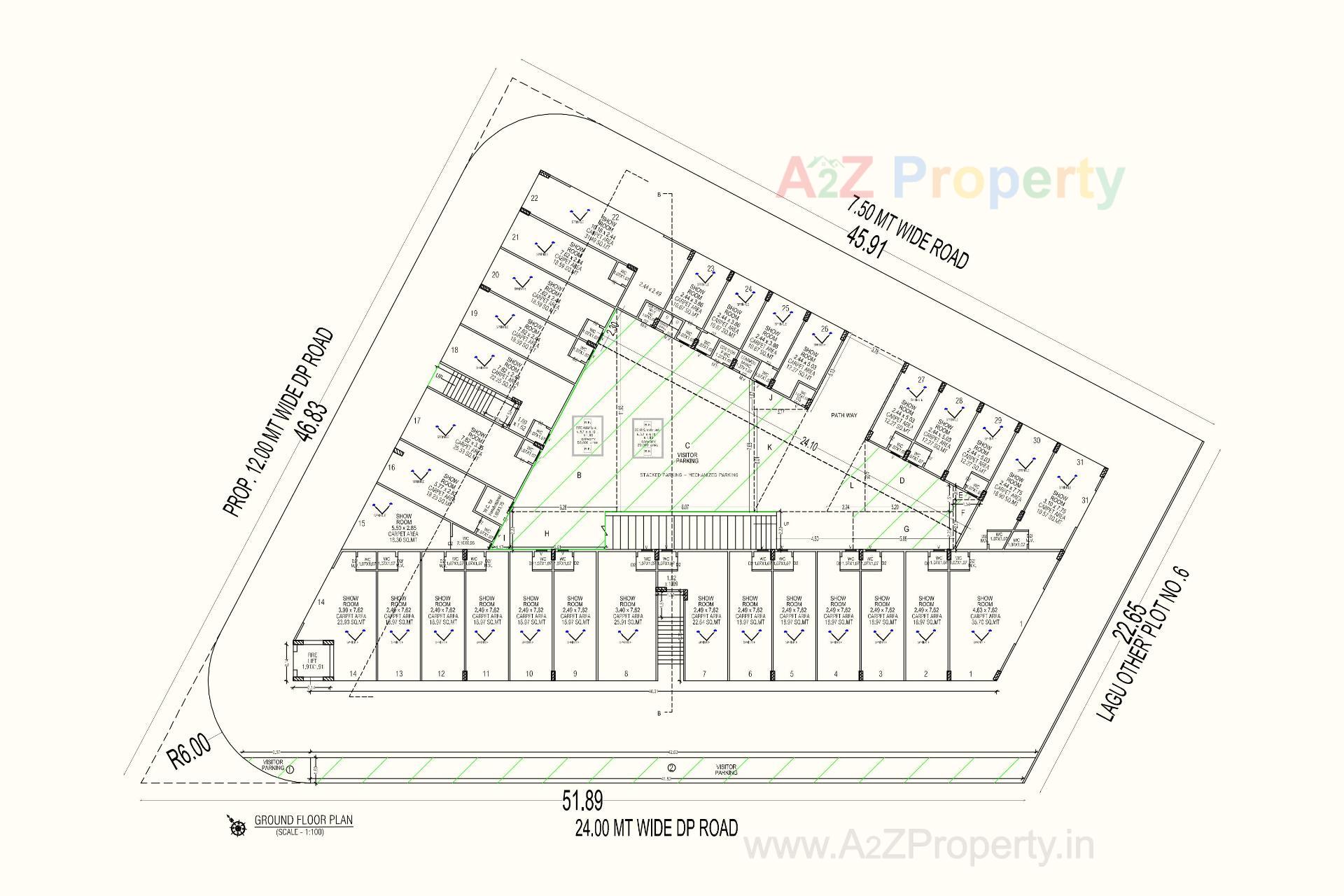 Layout of real estate project Silver Square located at Rajkot, Rajkot, Gujarat