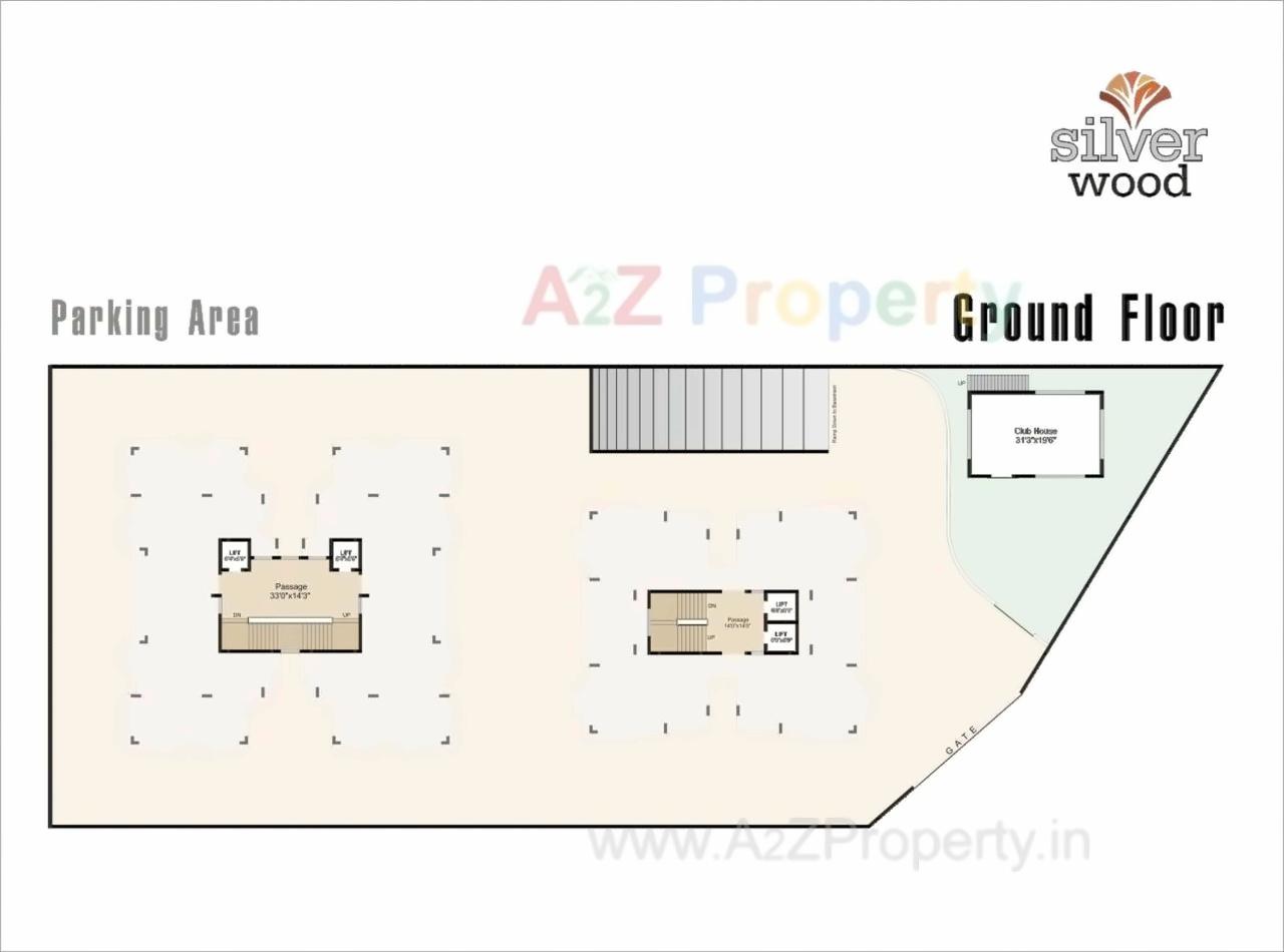 Layout of real estate project Silver Wood located at Motamava, Rajkot, Gujarat
