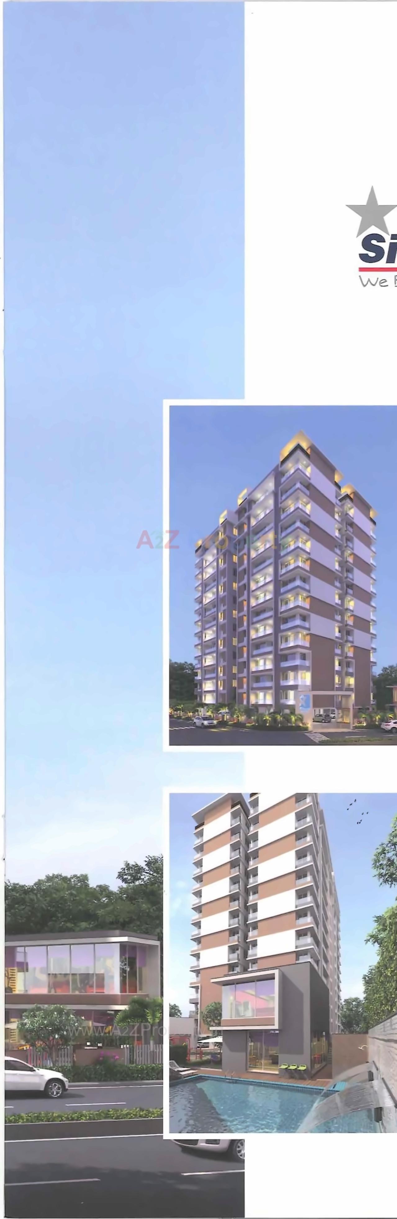 3D Elevation of real estate project Sitara Height located at Madhapar, Rajkot, Gujarat