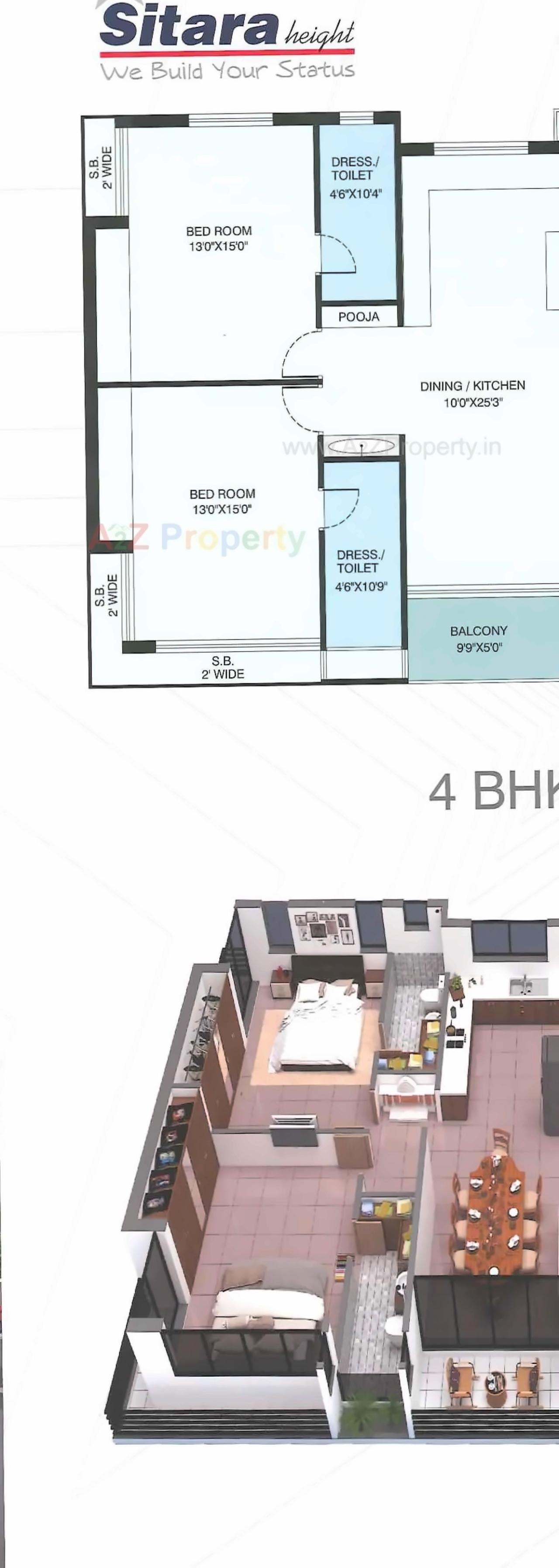 Layout of real estate project Sitara Height located at Madhapar, Rajkot, Gujarat