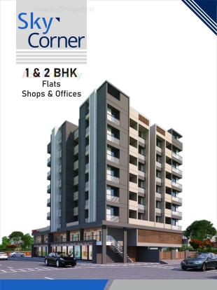 Elevation of real estate project Sky Corner located at Mavdi, Rajkot, Gujarat