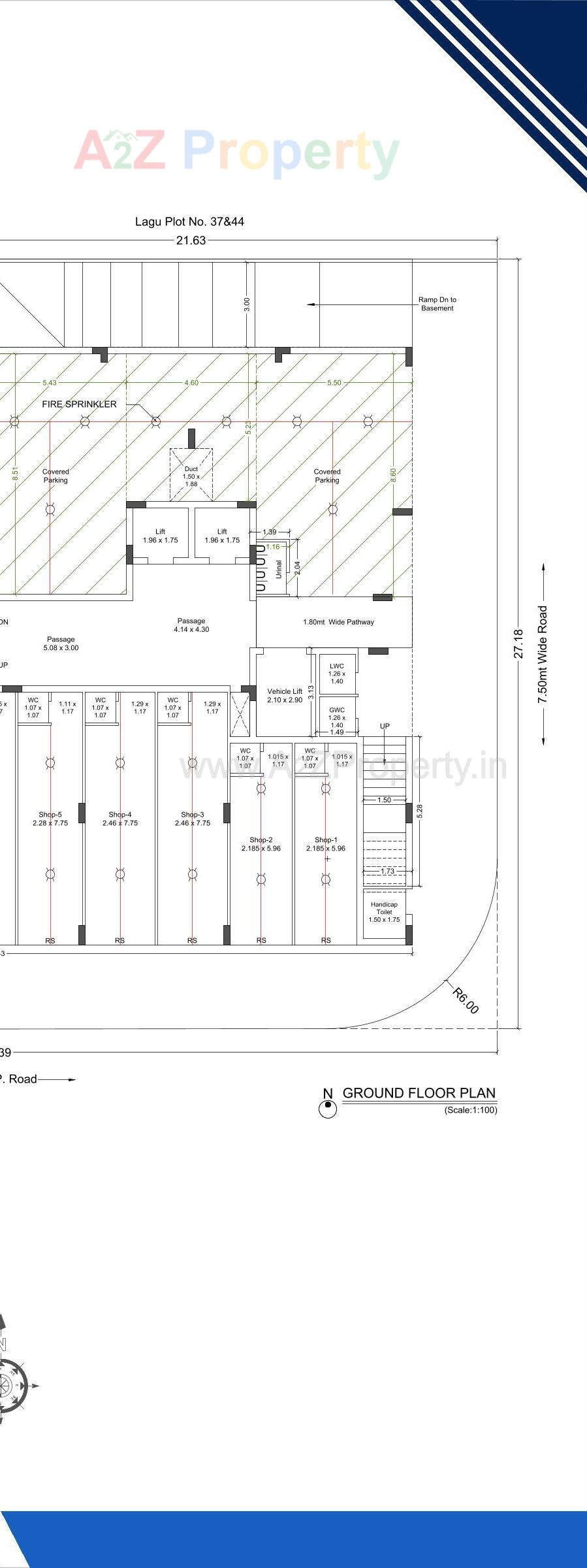 Layout of real estate project Sky Corner located at Mavdi, Rajkot, Gujarat