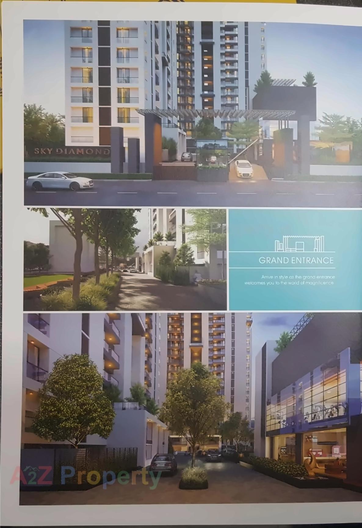 3D Elevation of real estate project Sky Diamond located at Mavdi, Rajkot, Gujarat