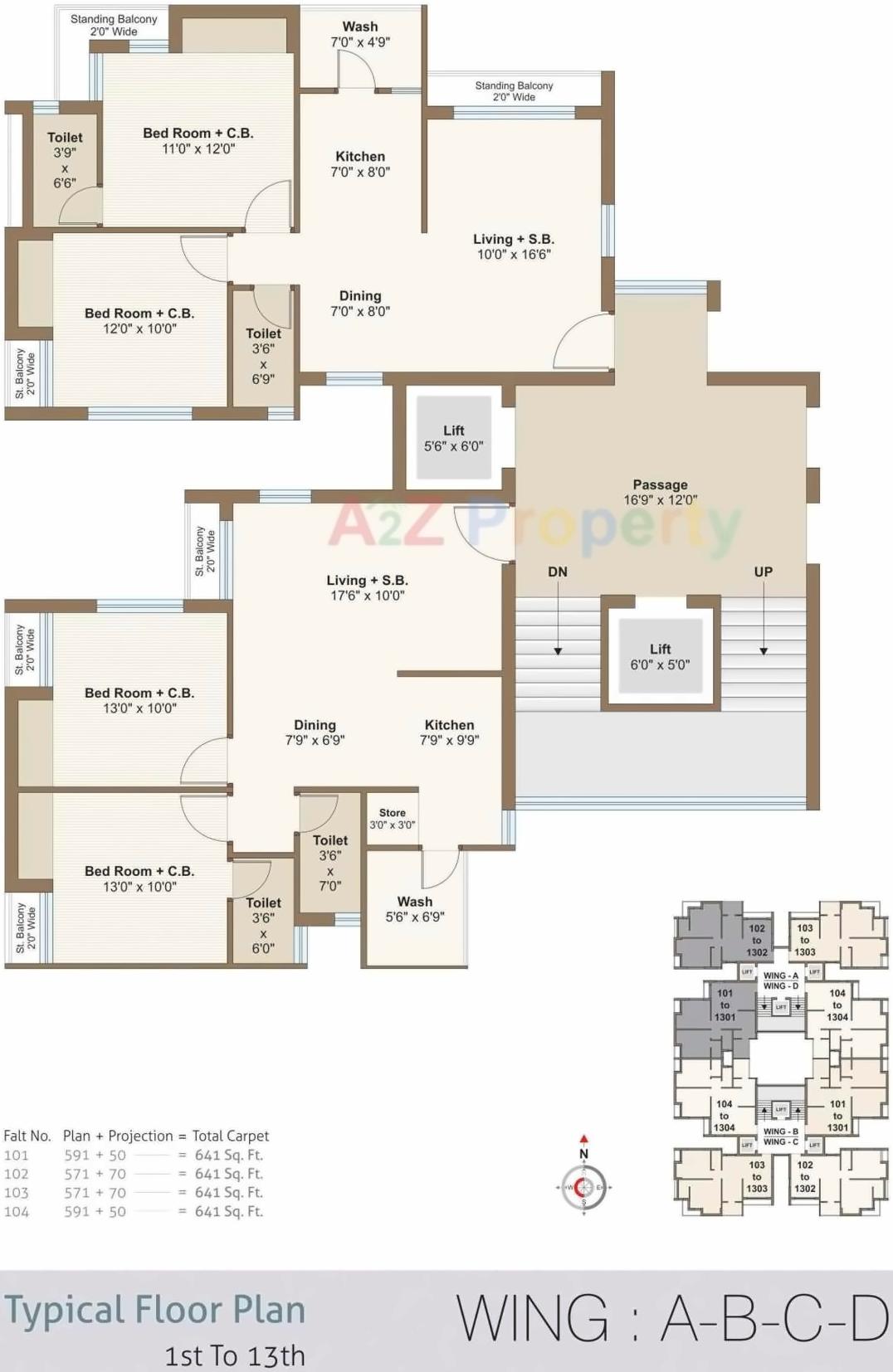 Layout of real estate project Sky Heights located at Mavdi, Rajkot, Gujarat