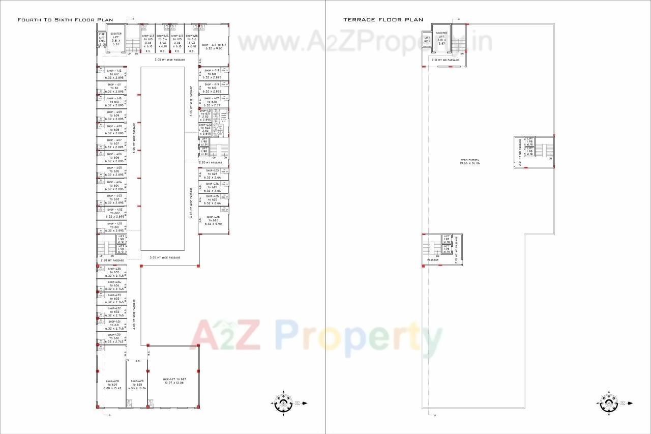 Layout of real estate project Sky Mall located at Rajkot, Rajkot, Gujarat