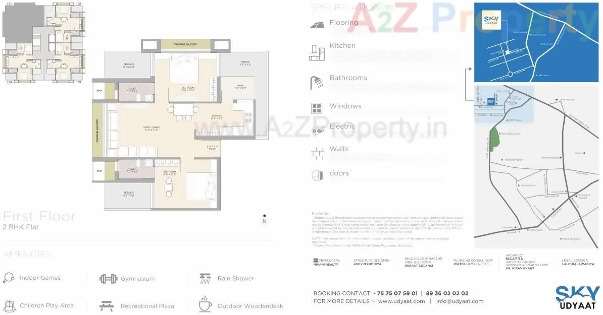 Layout of real estate project Sky Udyaat located at Ghanteshwar, Rajkot, Gujarat