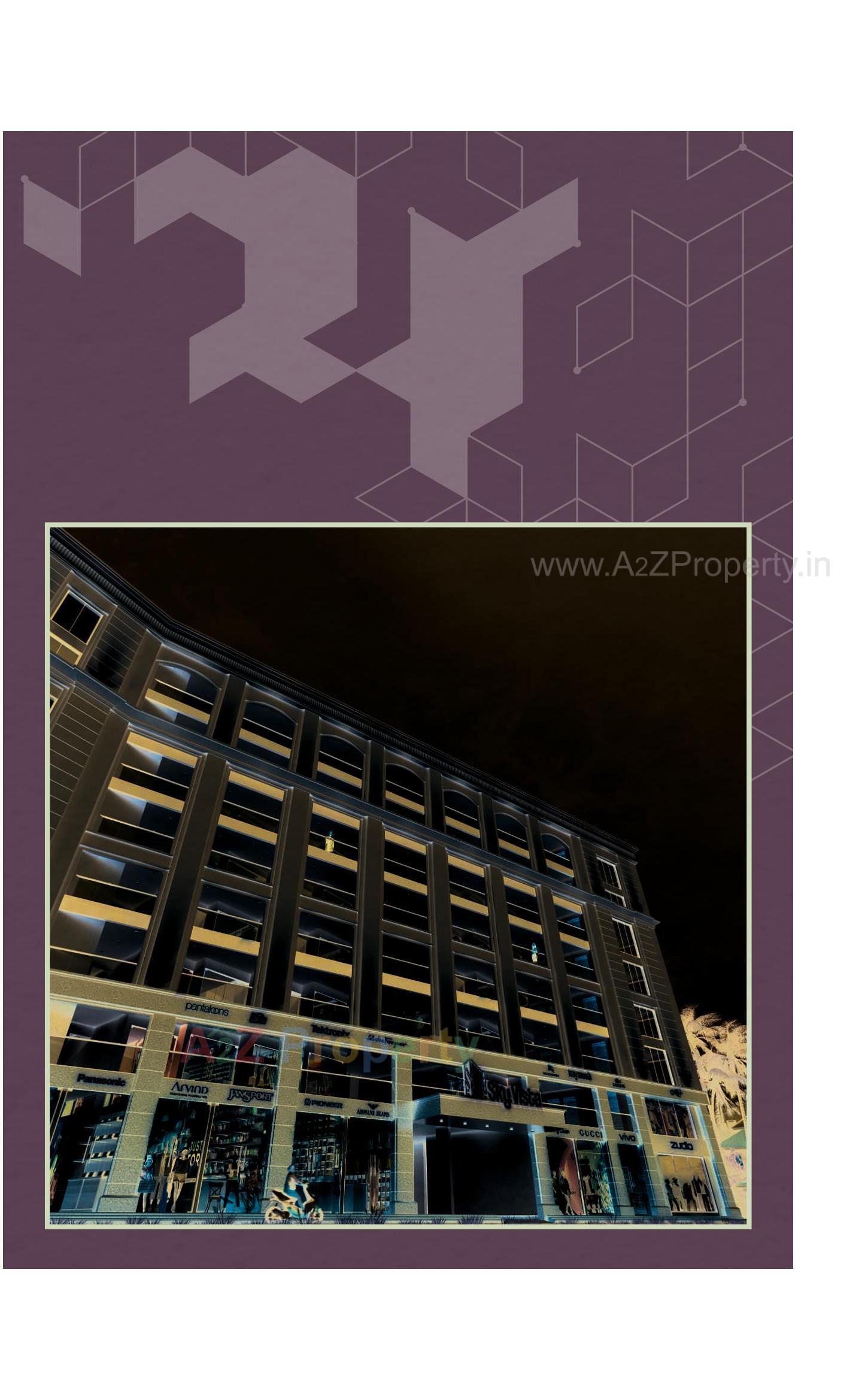 3D Elevation of real estate project Sky Vista located at Madhapar, Rajkot, Gujarat