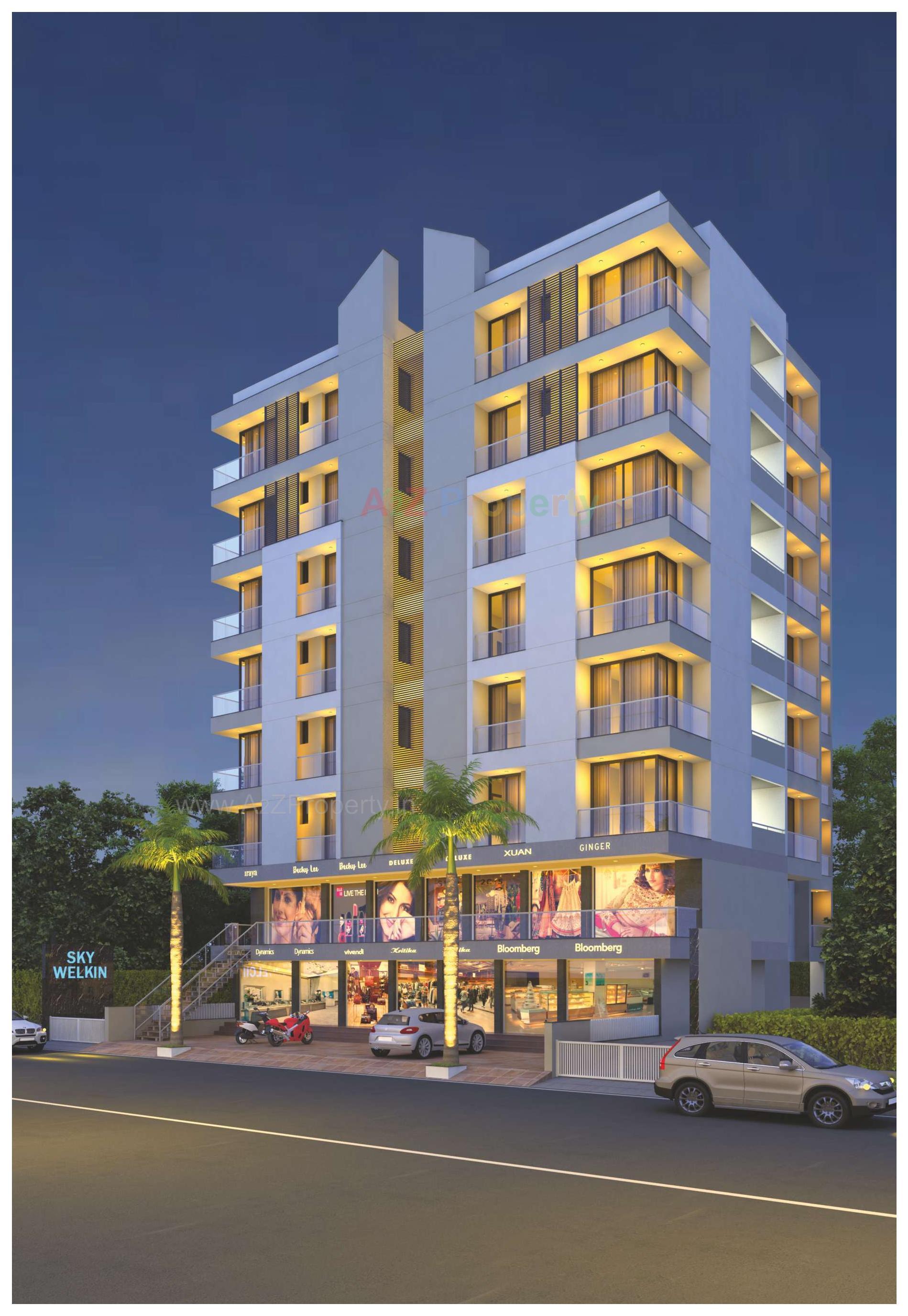 3D Elevation of real estate project Sky Welkin located at Rajkot, Rajkot, Gujarat