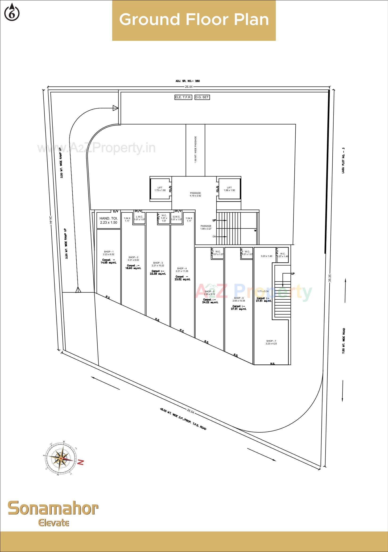 Layout of real estate project Sonamahor Elevate located at Kothariya, Rajkot, Gujarat
