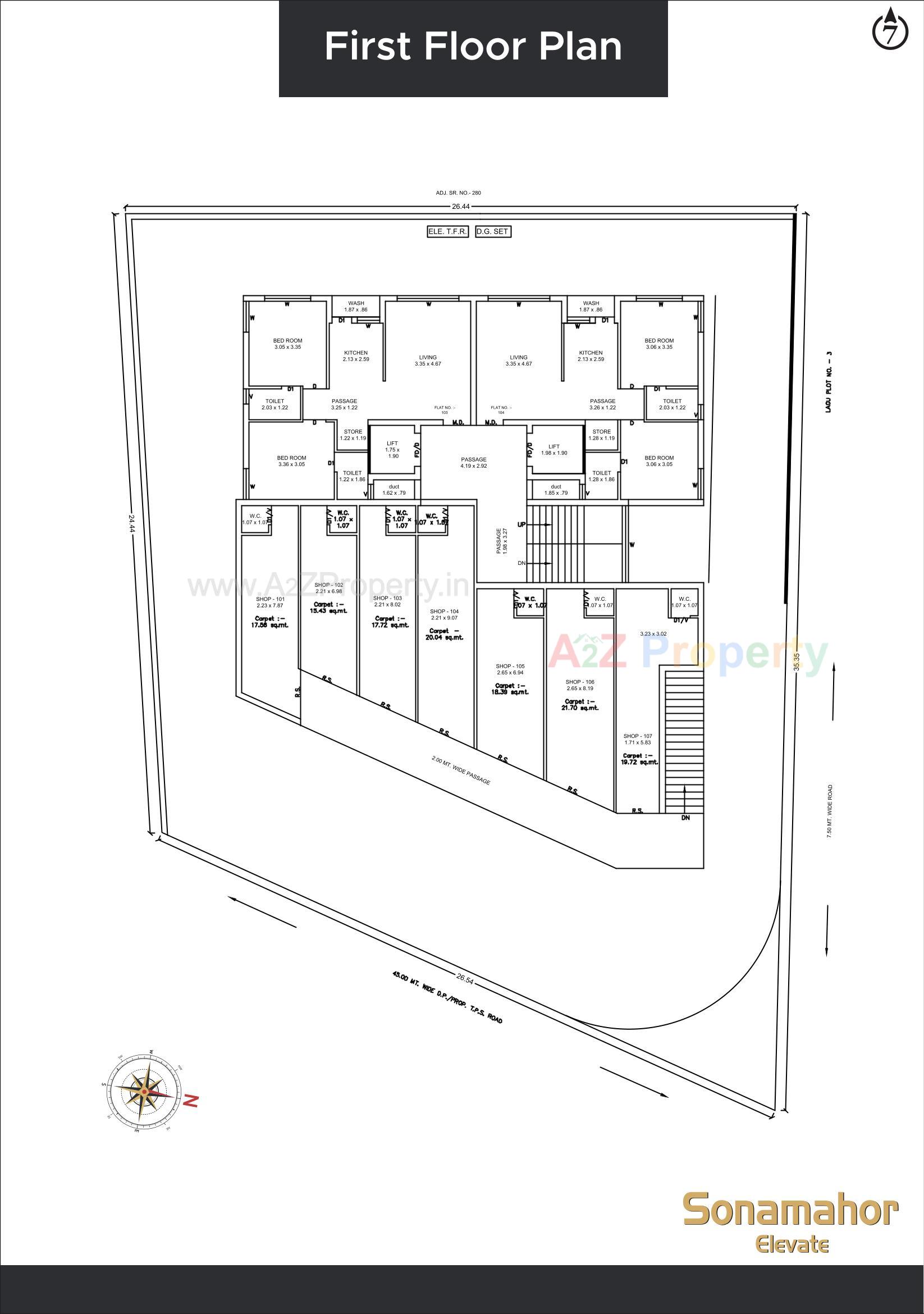Layout of real estate project Sonamahor Elevate located at Kothariya, Rajkot, Gujarat