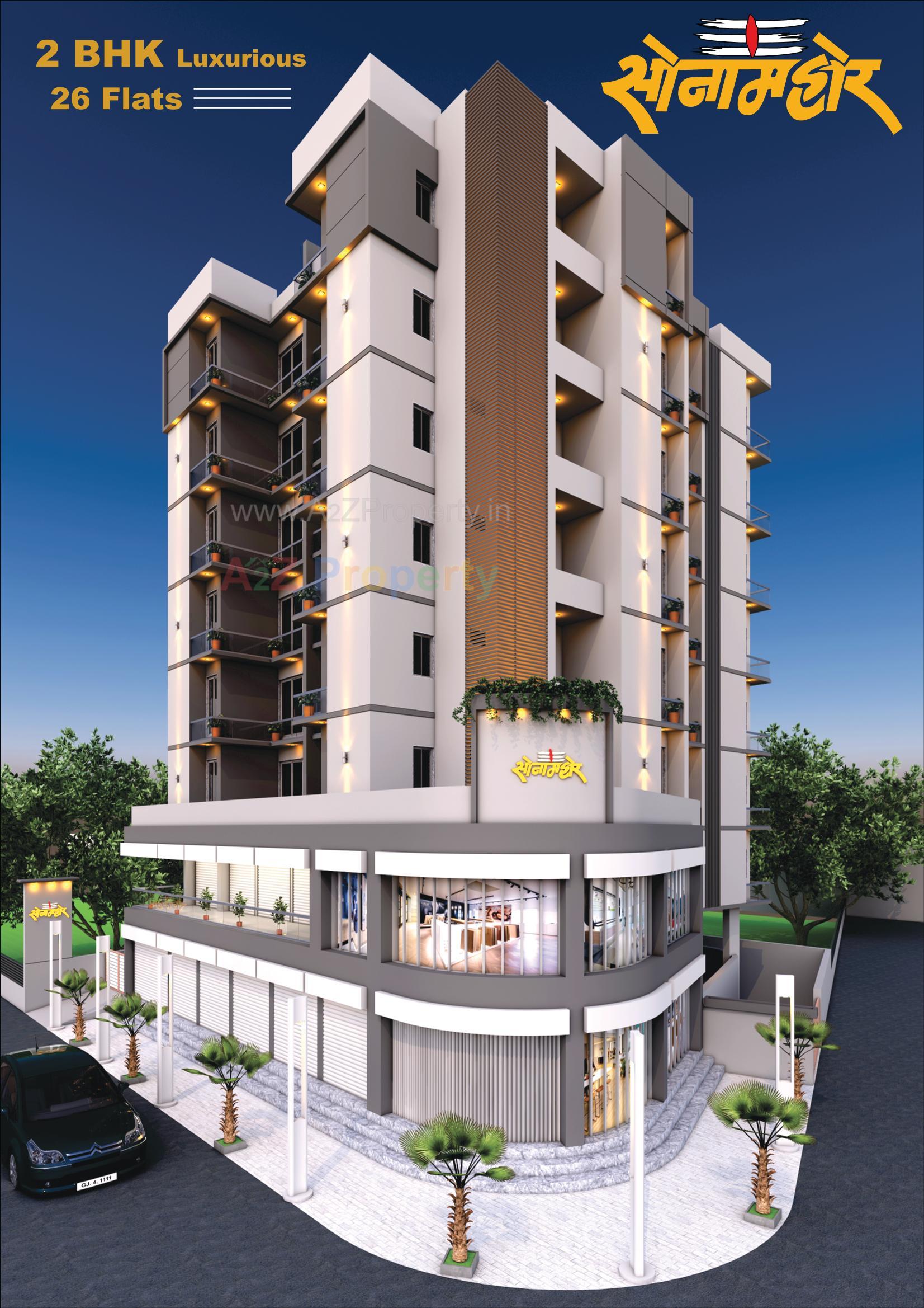 3D Elevation of real estate project Sonamahor located at Mavdi, Rajkot, Gujarat