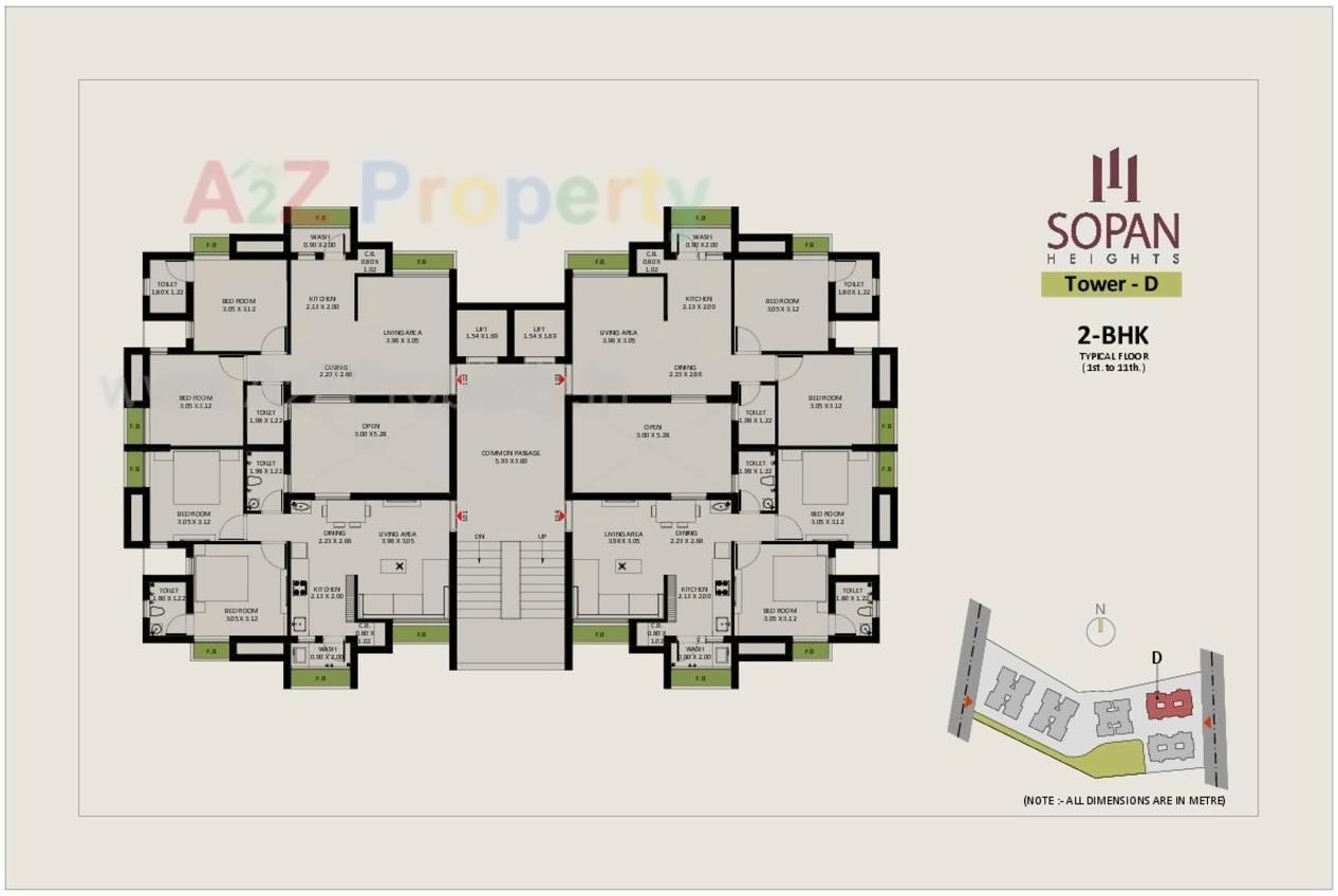 Layout of real estate project Sopan Heights located at Raiya, Rajkot, Gujarat