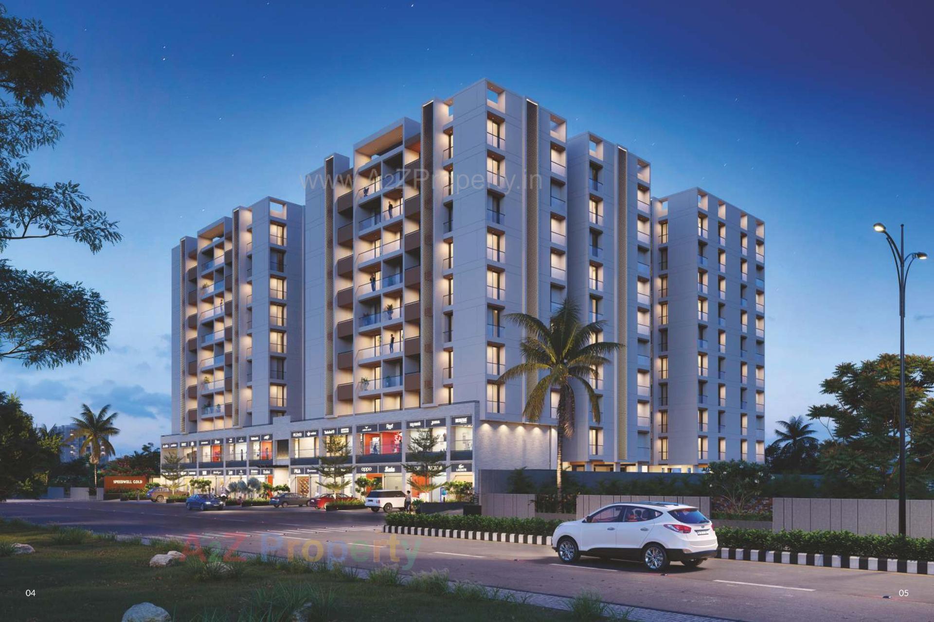 3D Elevation of real estate project Speedwell Gold located at Mavdi, Rajkot, Gujarat