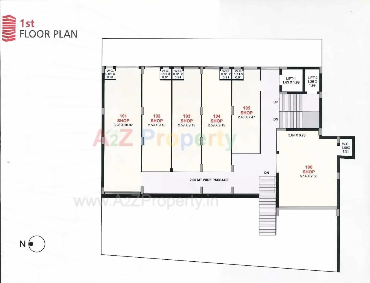 Layout of real estate project Sun Arcade located at Rajkot, Rajkot, Gujarat