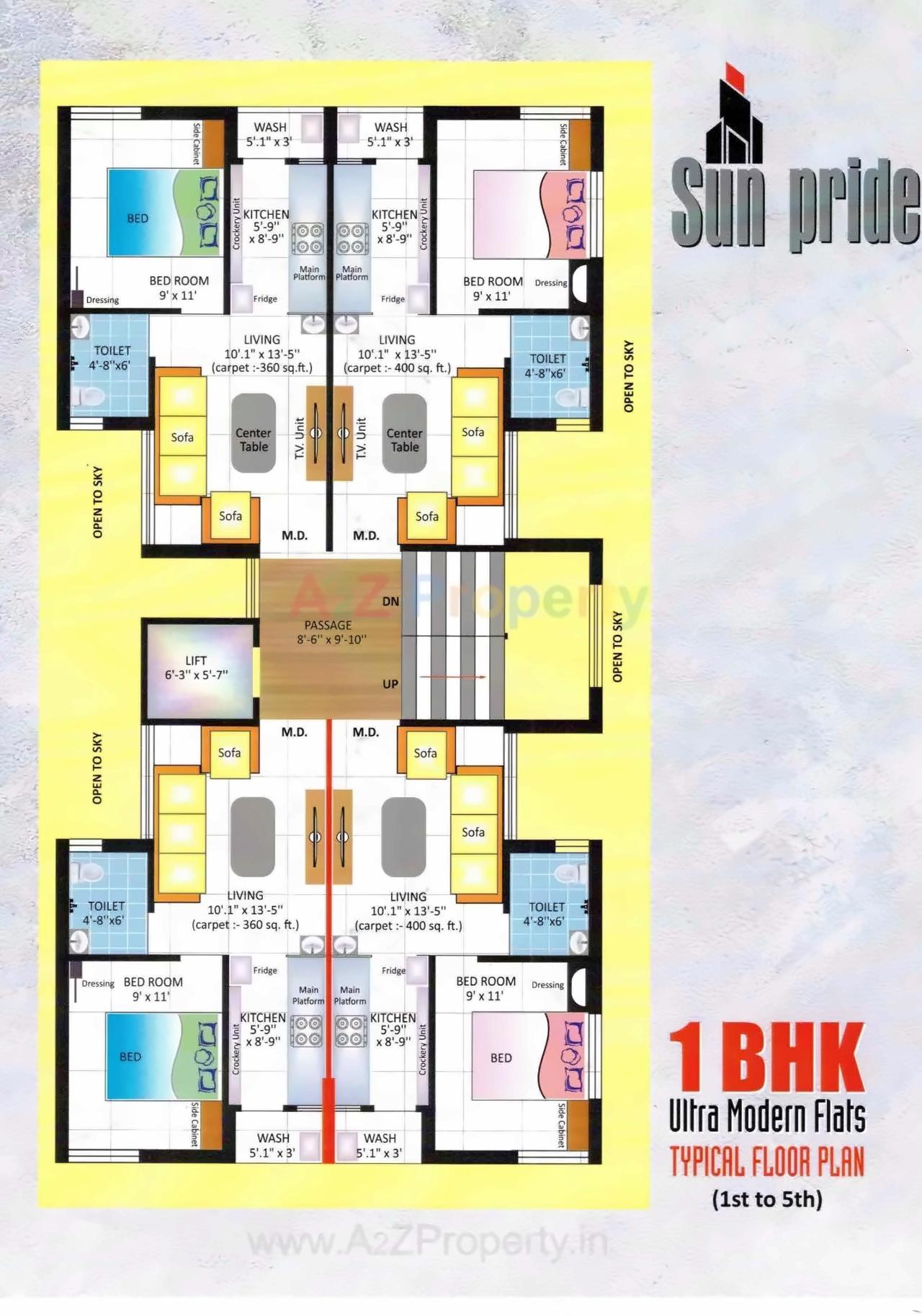 Layout of real estate project Sun Pride located at Ghanteshwar, Rajkot, Gujarat