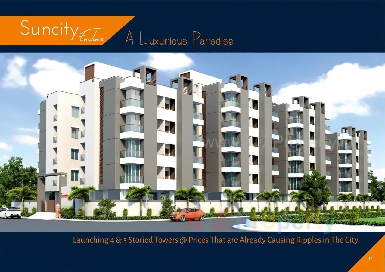 3D Elevation of real estate project Suncity Enclave located at Raiya, Rajkot, Gujarat