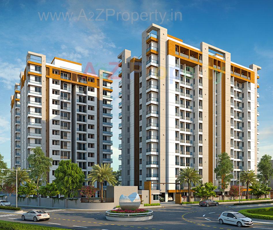 3D Elevation of real estate project Suncity Heaven located at Raiya, Rajkot, Gujarat