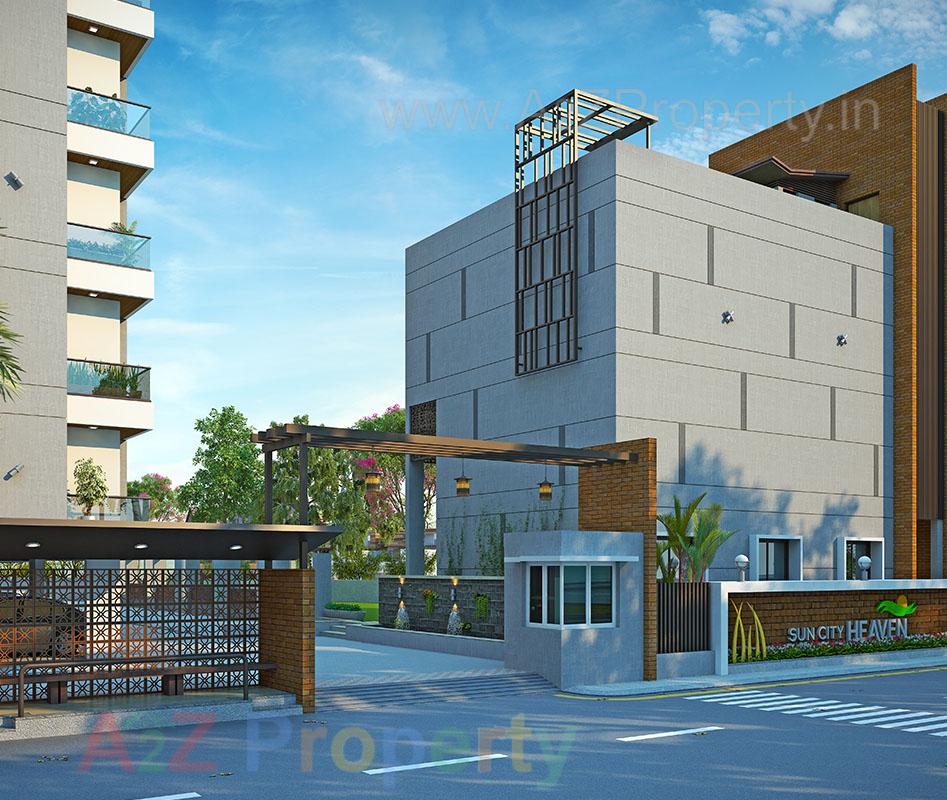 3D Elevation of real estate project Suncity Heaven located at Raiya, Rajkot, Gujarat