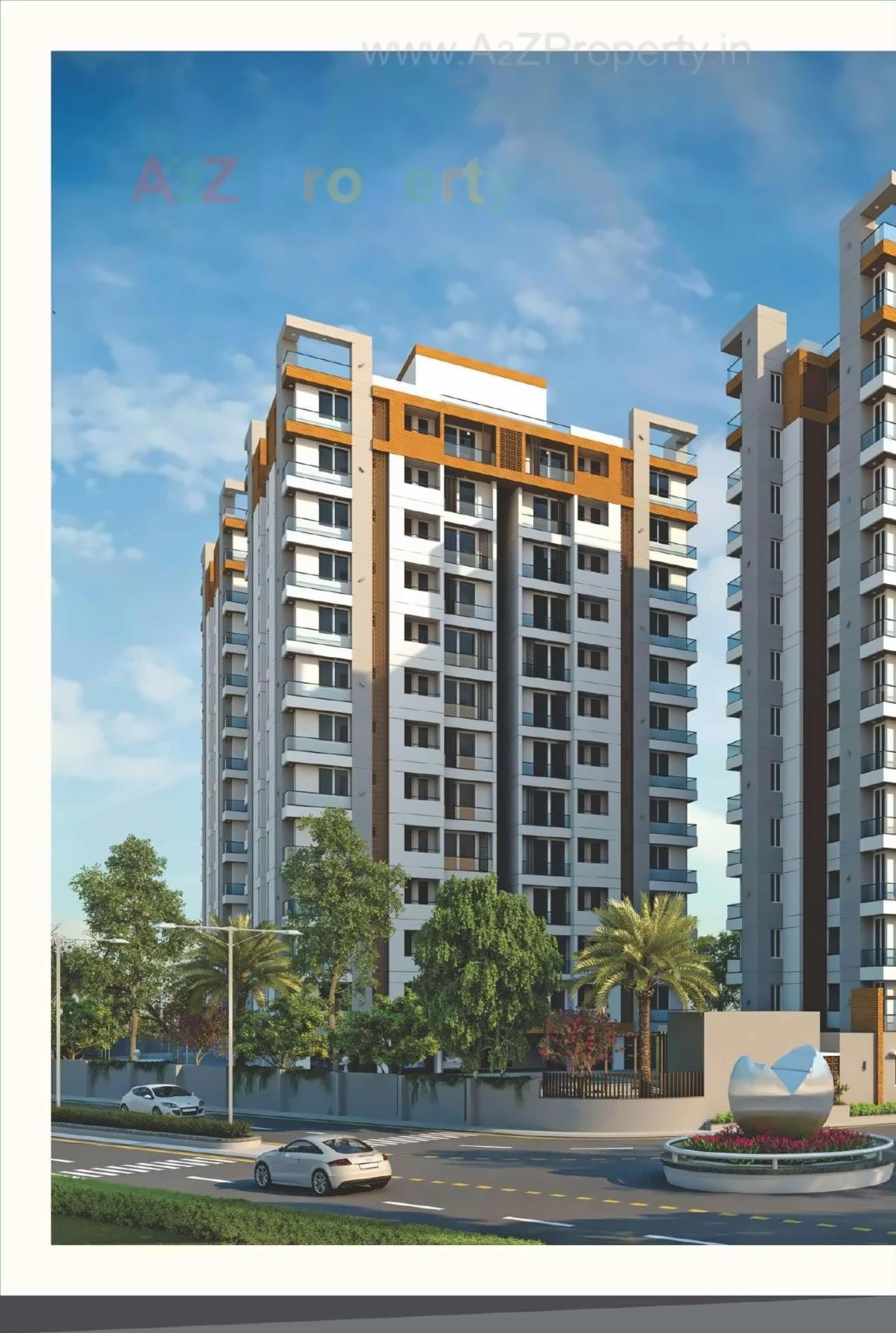 3D Elevation of real estate project Suncity Heaven located at Raiya, Rajkot, Gujarat