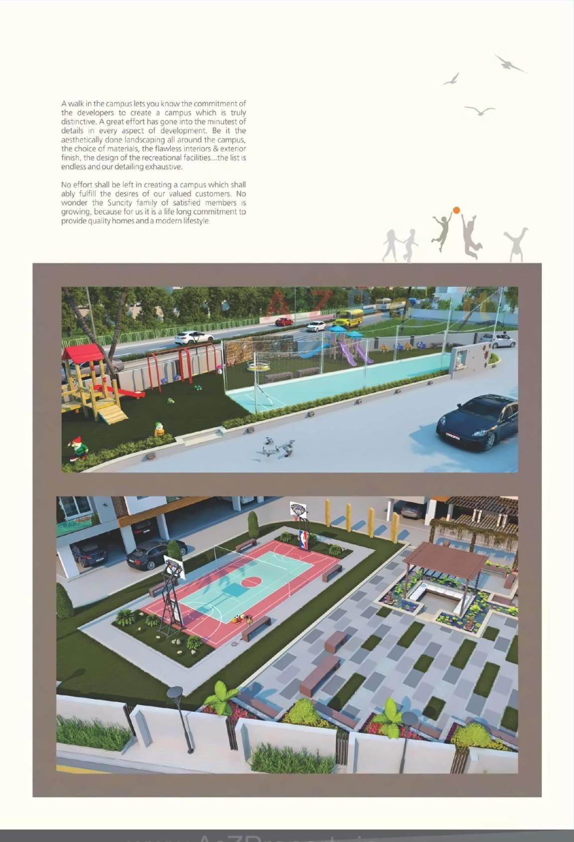 3D Elevation of real estate project Suncity Heaven located at Raiya, Rajkot, Gujarat