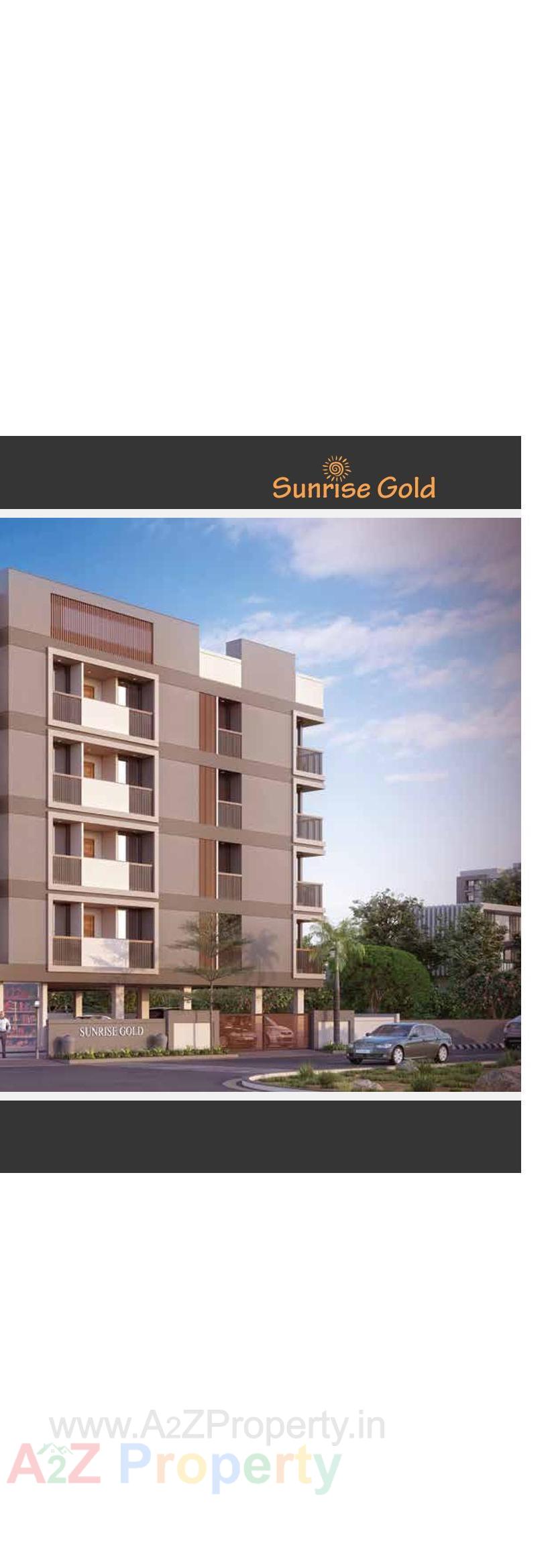3D Elevation of real estate project Sunrise Gold located at Ghanteshwar, Rajkot, Gujarat