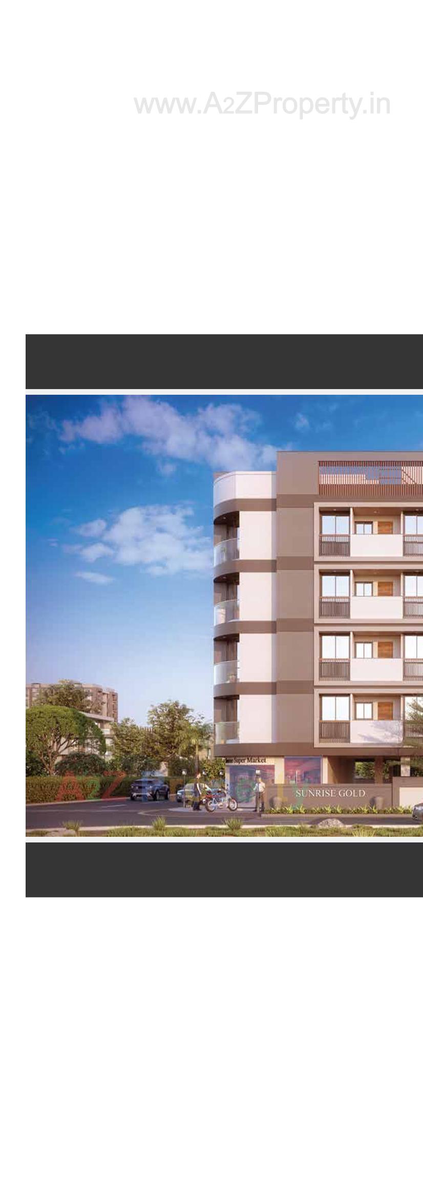 3D Elevation of real estate project Sunrise Gold located at Ghanteshwar, Rajkot, Gujarat