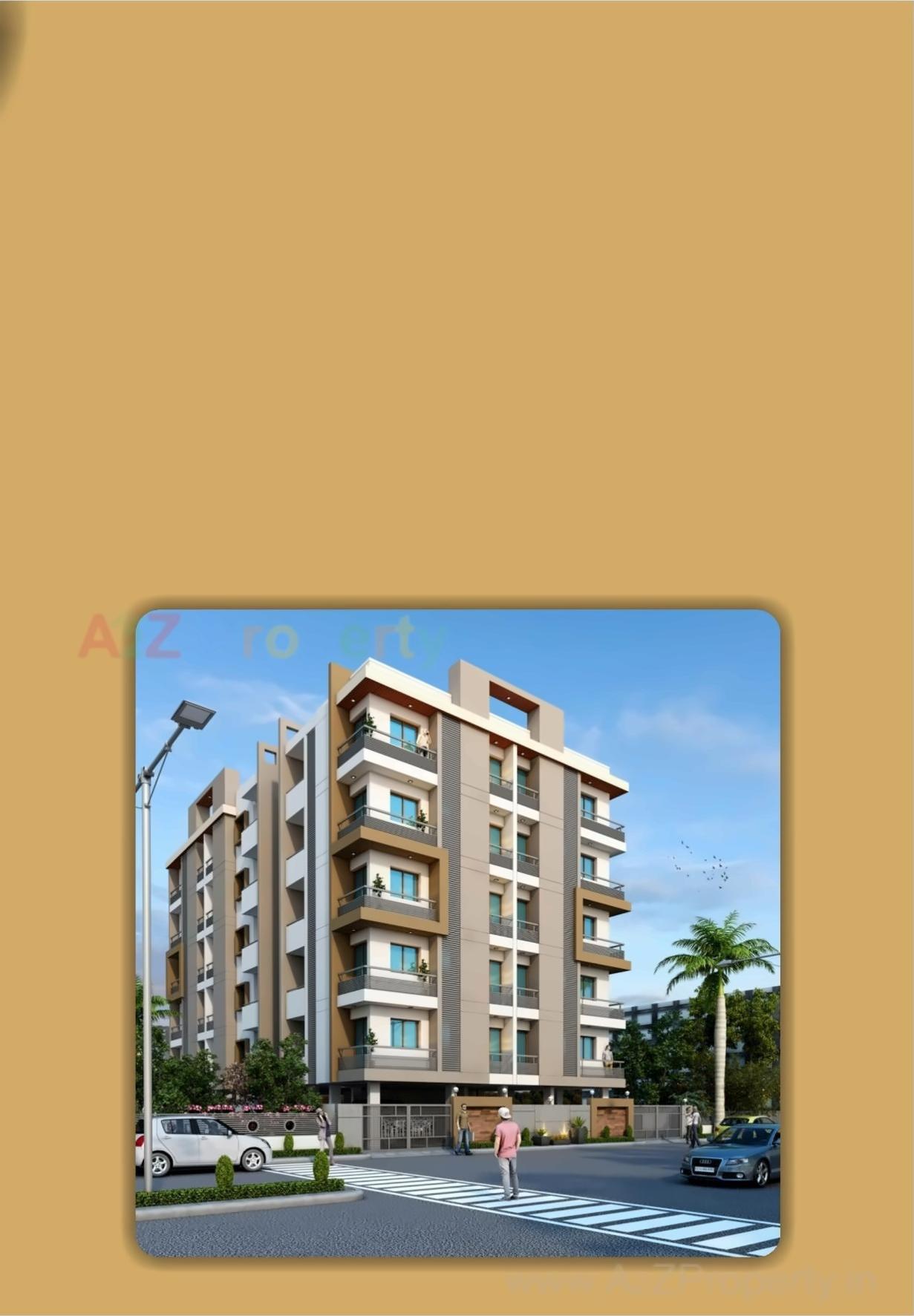 3D Elevation of real estate project Sunrise Ii located at Ghanteshwar, Rajkot, Gujarat