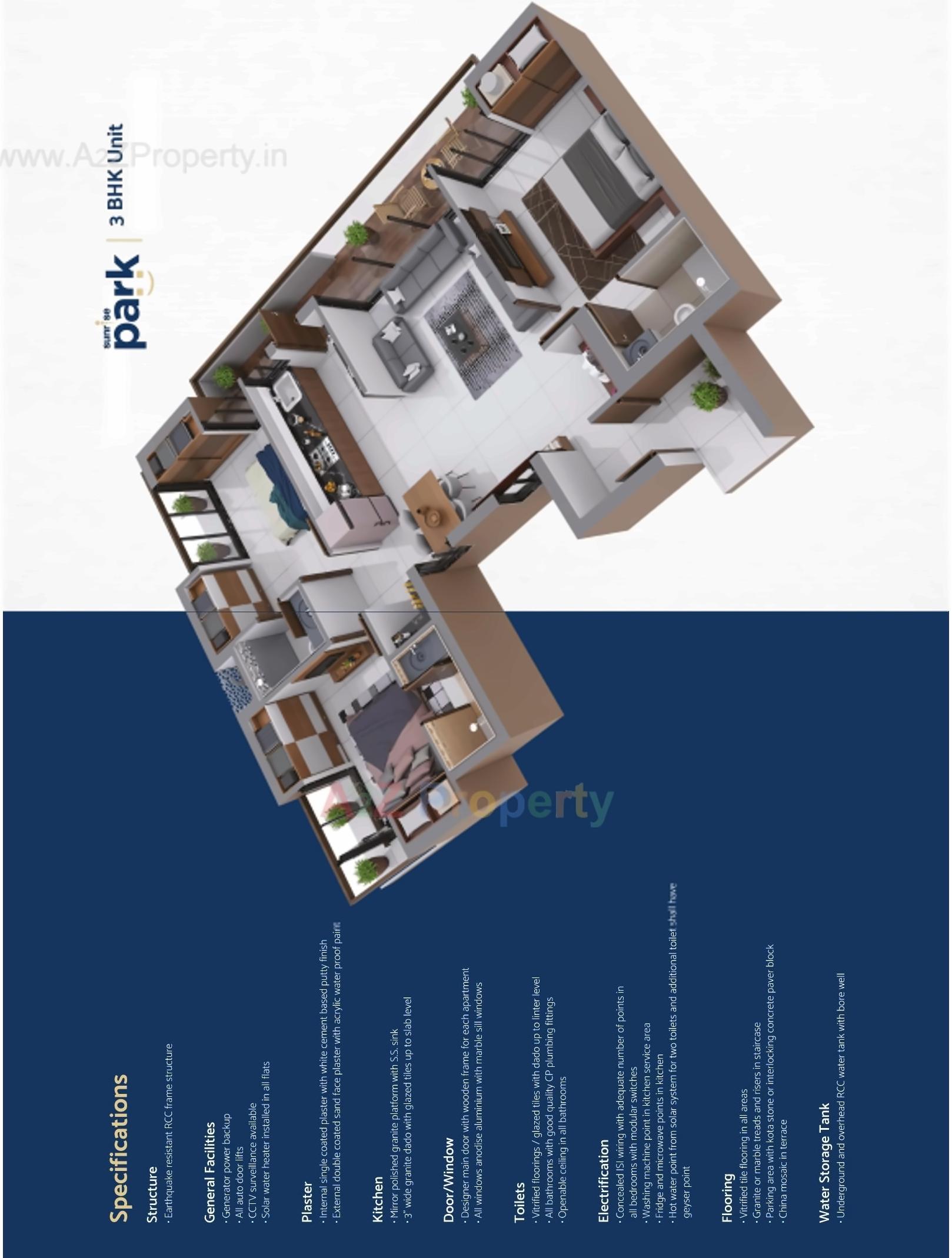 Layout of real estate project Sunrise Park located at Ghanteswar, Rajkot, Gujarat