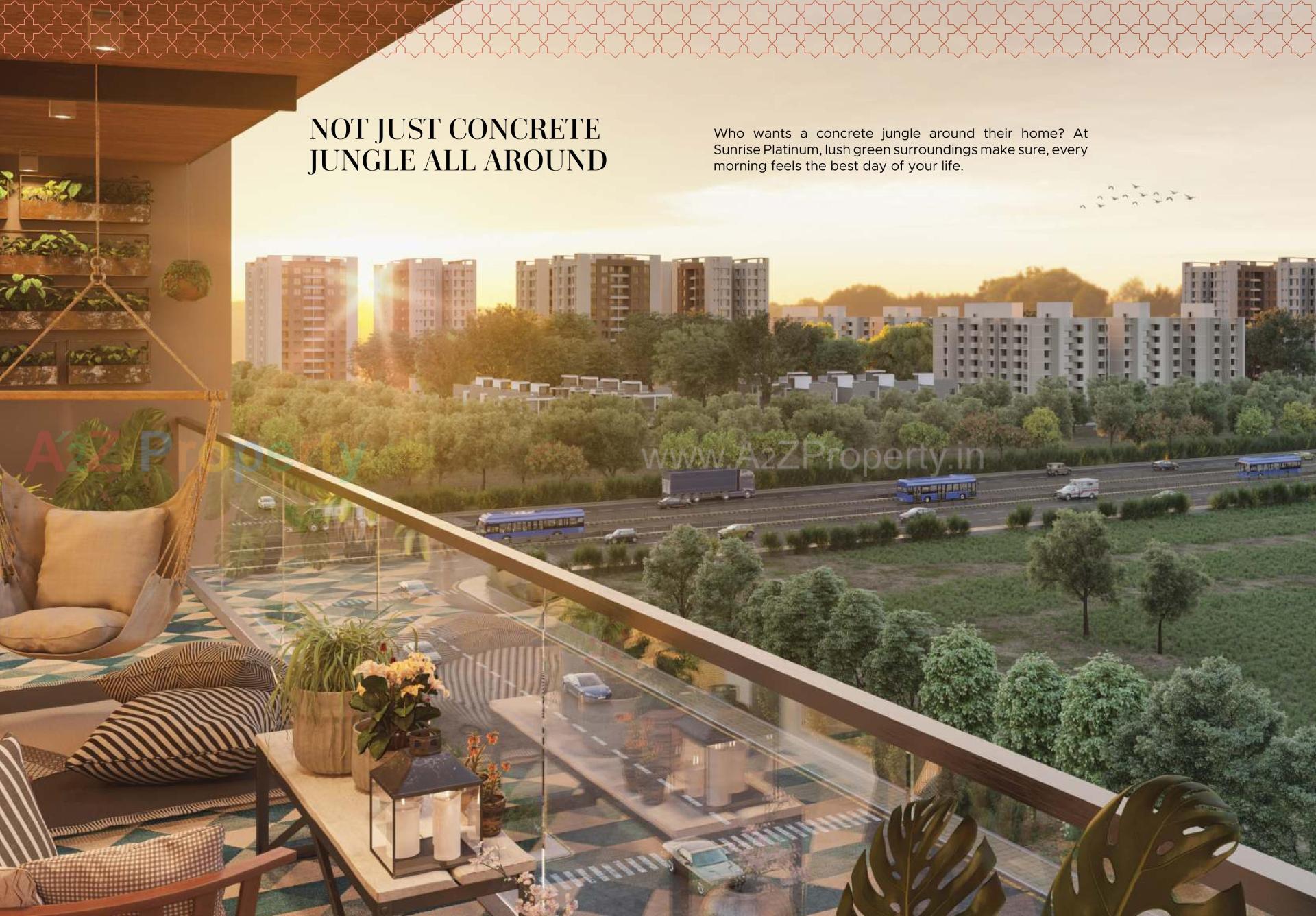 3D Elevation of real estate project Sunrise Platinum located at Ghanteshwar, Rajkot, Gujarat