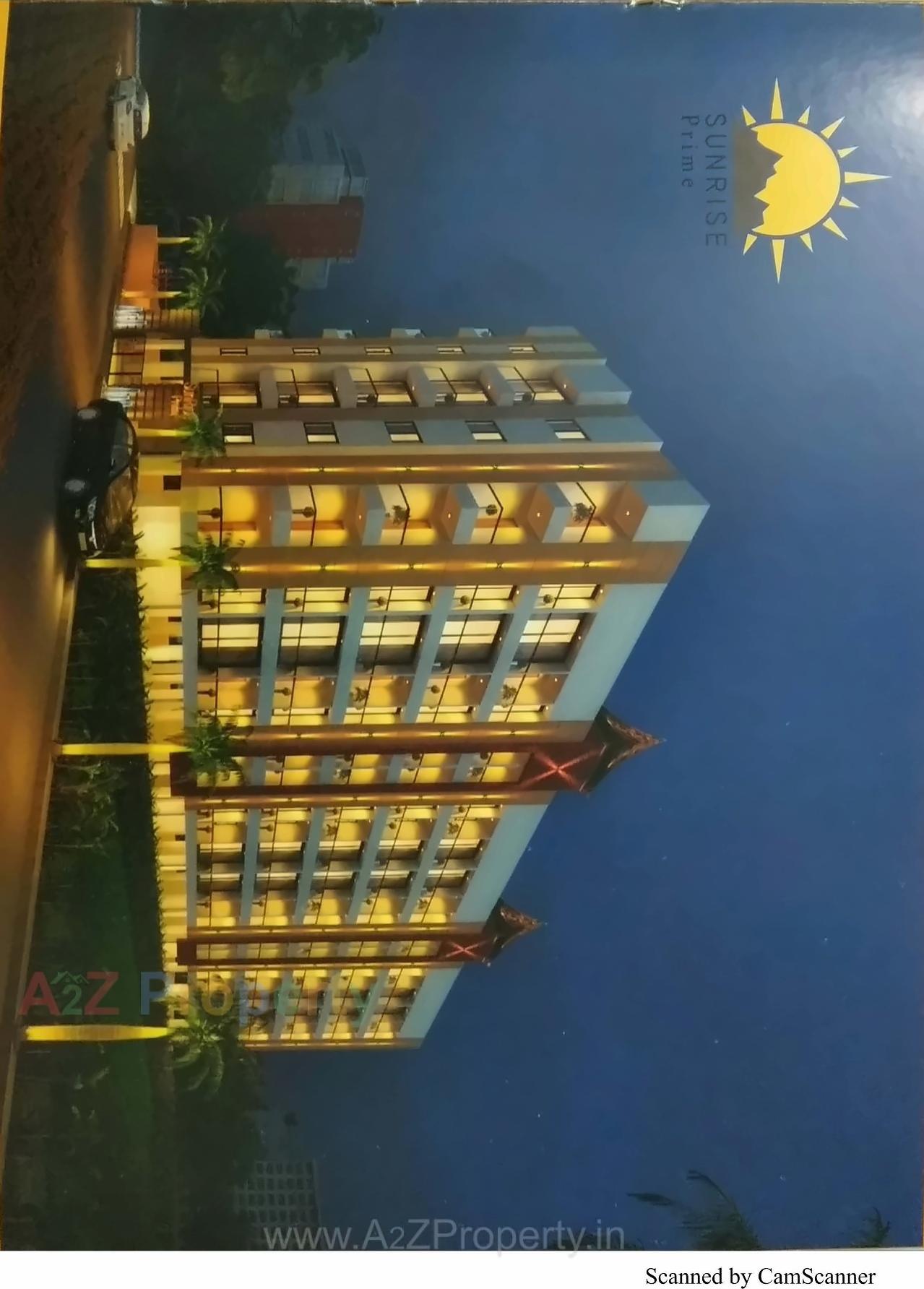 3D Elevation of real estate project Sunrise Prime located at Ghanteshwar, Rajkot, Gujarat