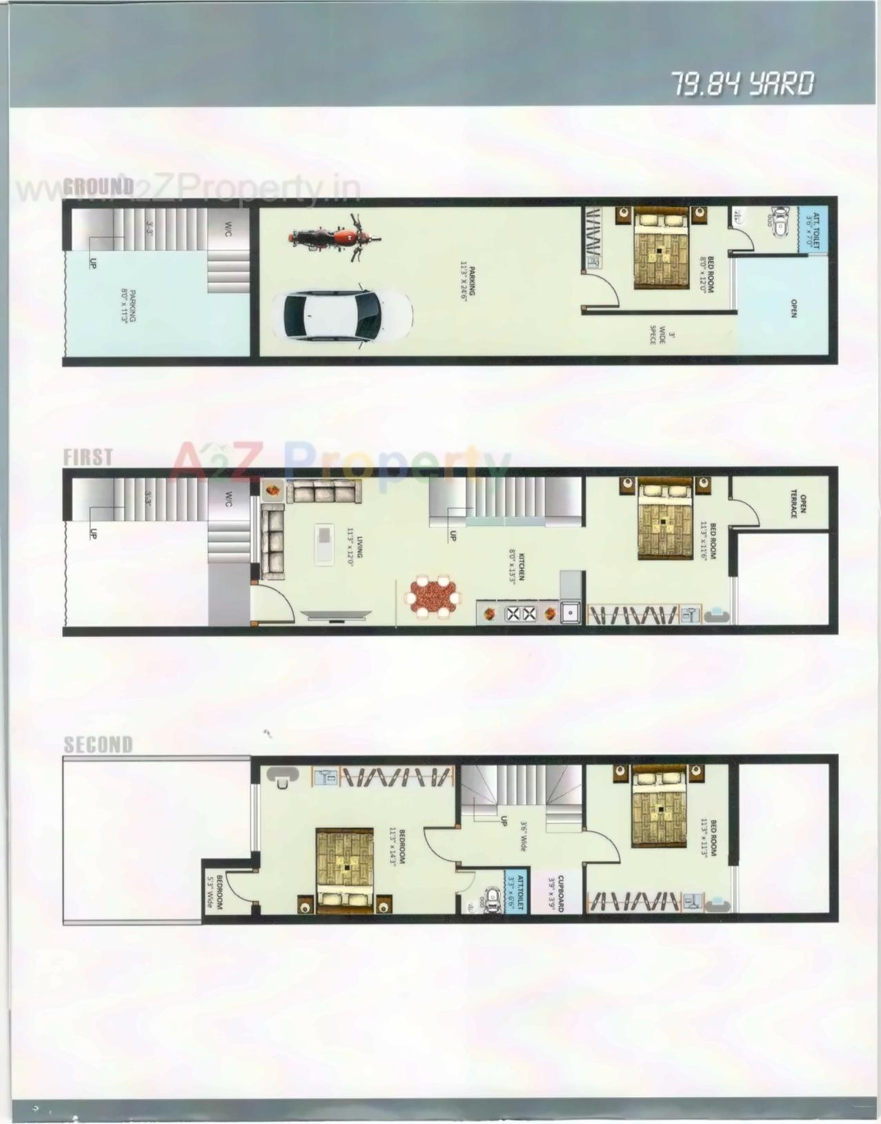 Layout of real estate project Sunrise Residency located at Rajkot, Rajkot, Gujarat