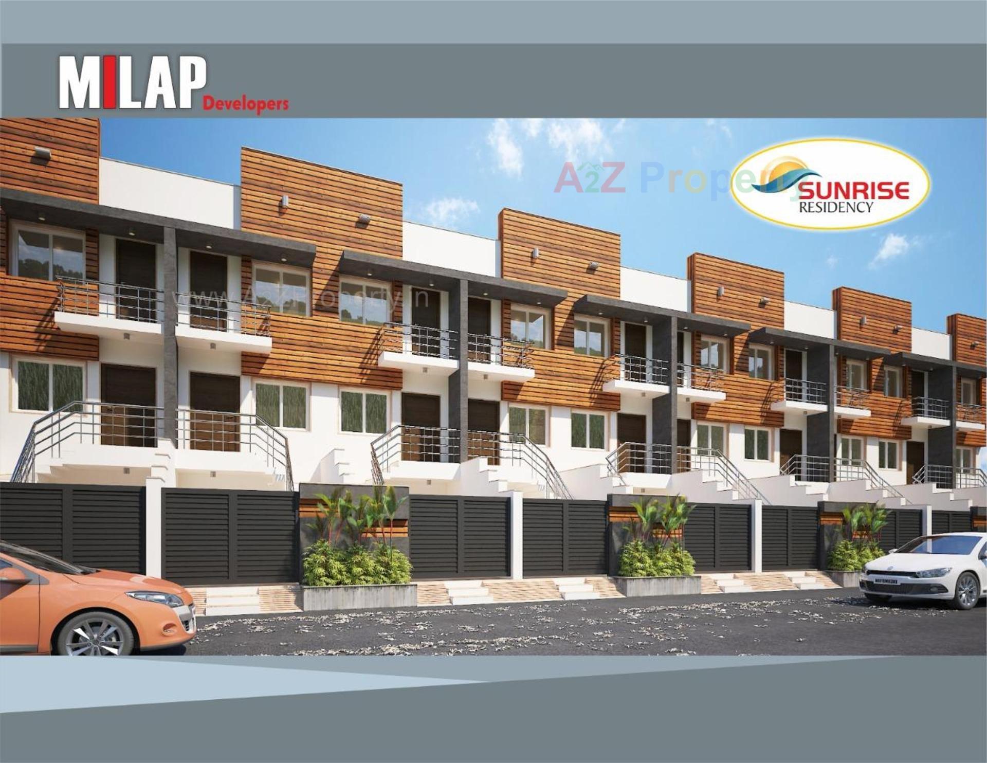 3D Elevation of real estate project Sunrise Residency located at Rajkot, Rajkot, Gujarat
