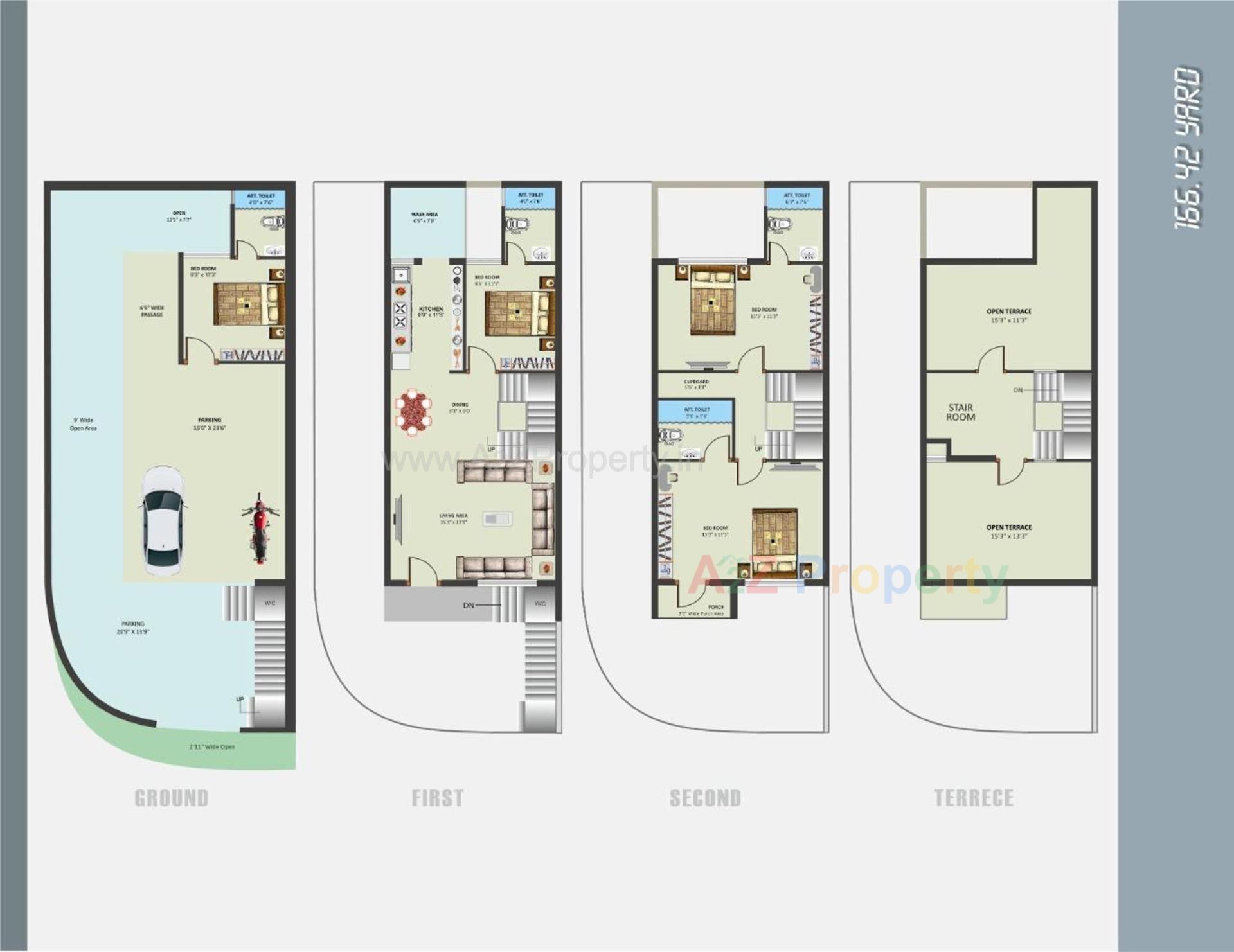 Layout of real estate project Sunrise Residency located at Rajkot, Rajkot, Gujarat