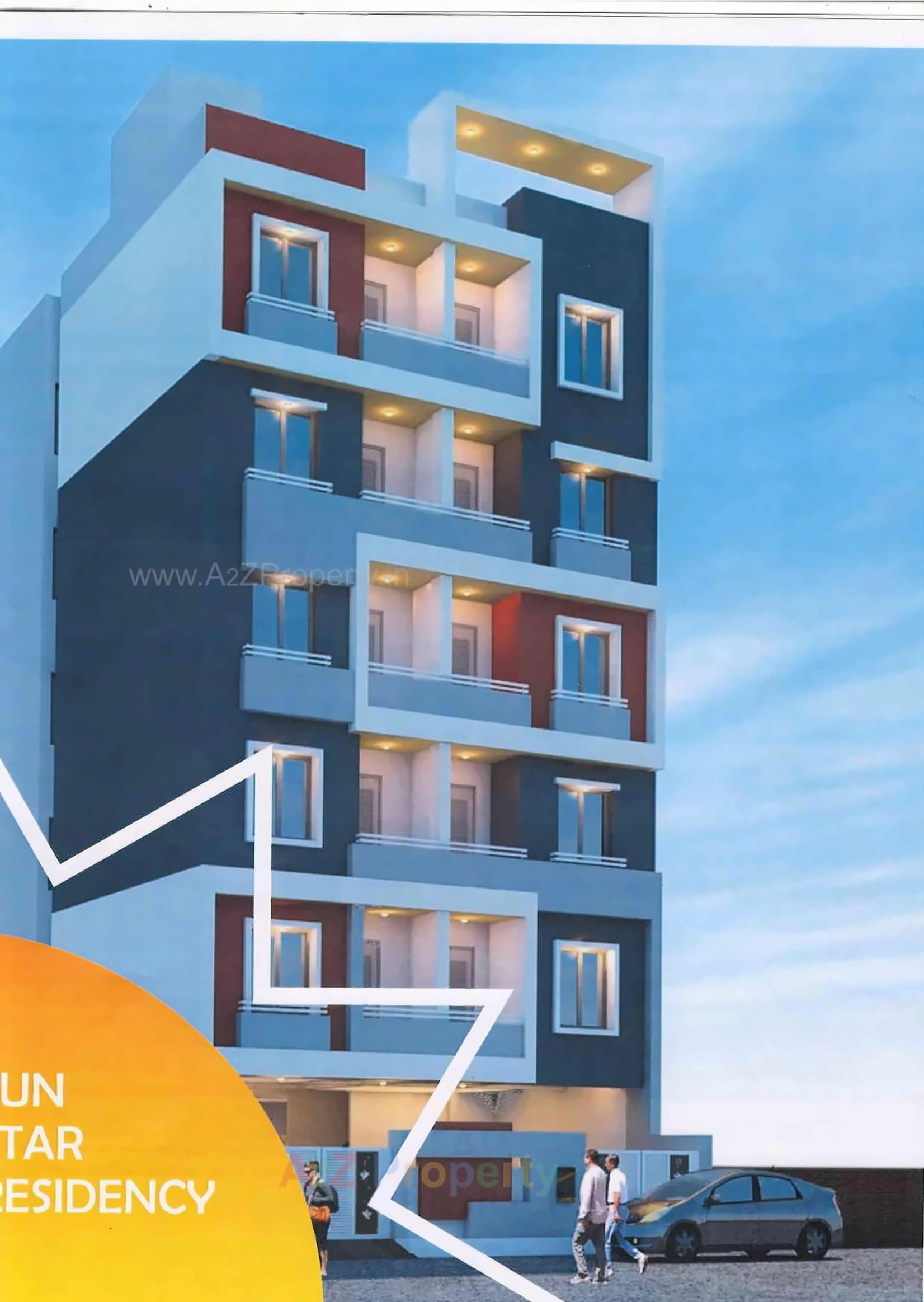 3D Elevation of real estate project Sunstar Residency located at Raiya, Rajkot, Gujarat