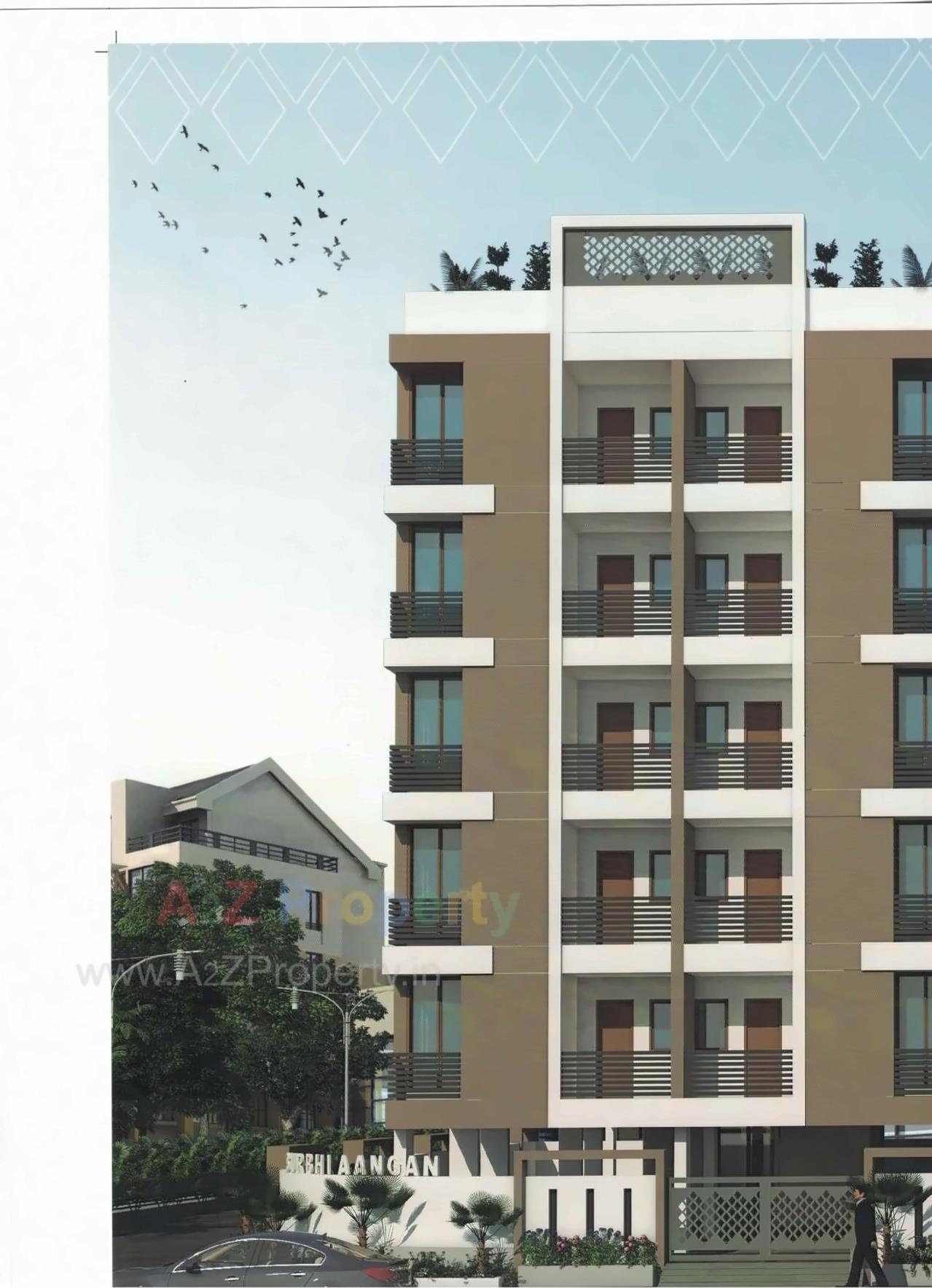 3D Elevation of real estate project Surbhi Aangan located at Kotharia, Rajkot, Gujarat