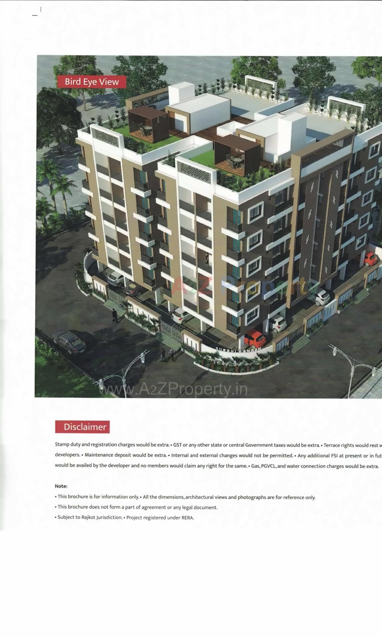 3D Elevation of real estate project Surbhi Aangan located at Kotharia, Rajkot, Gujarat