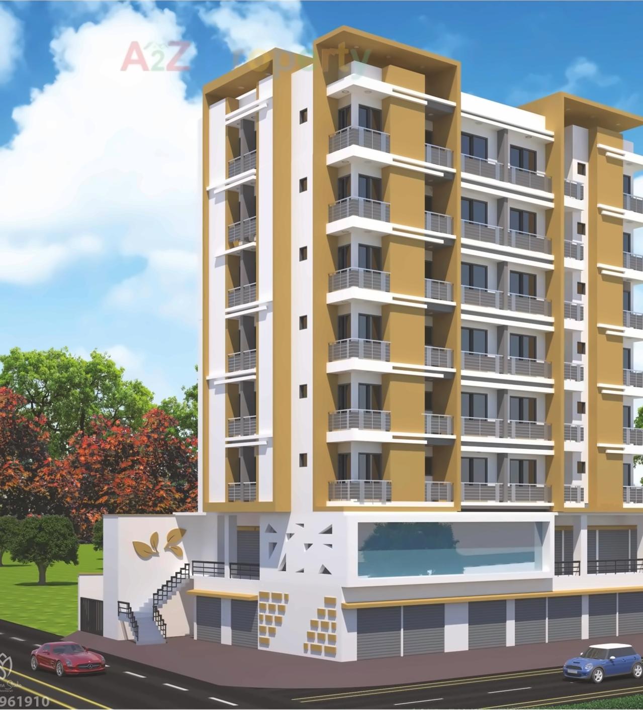 3D Elevation of real estate project Surbhi Arc located at Kothariya, Rajkot, Gujarat